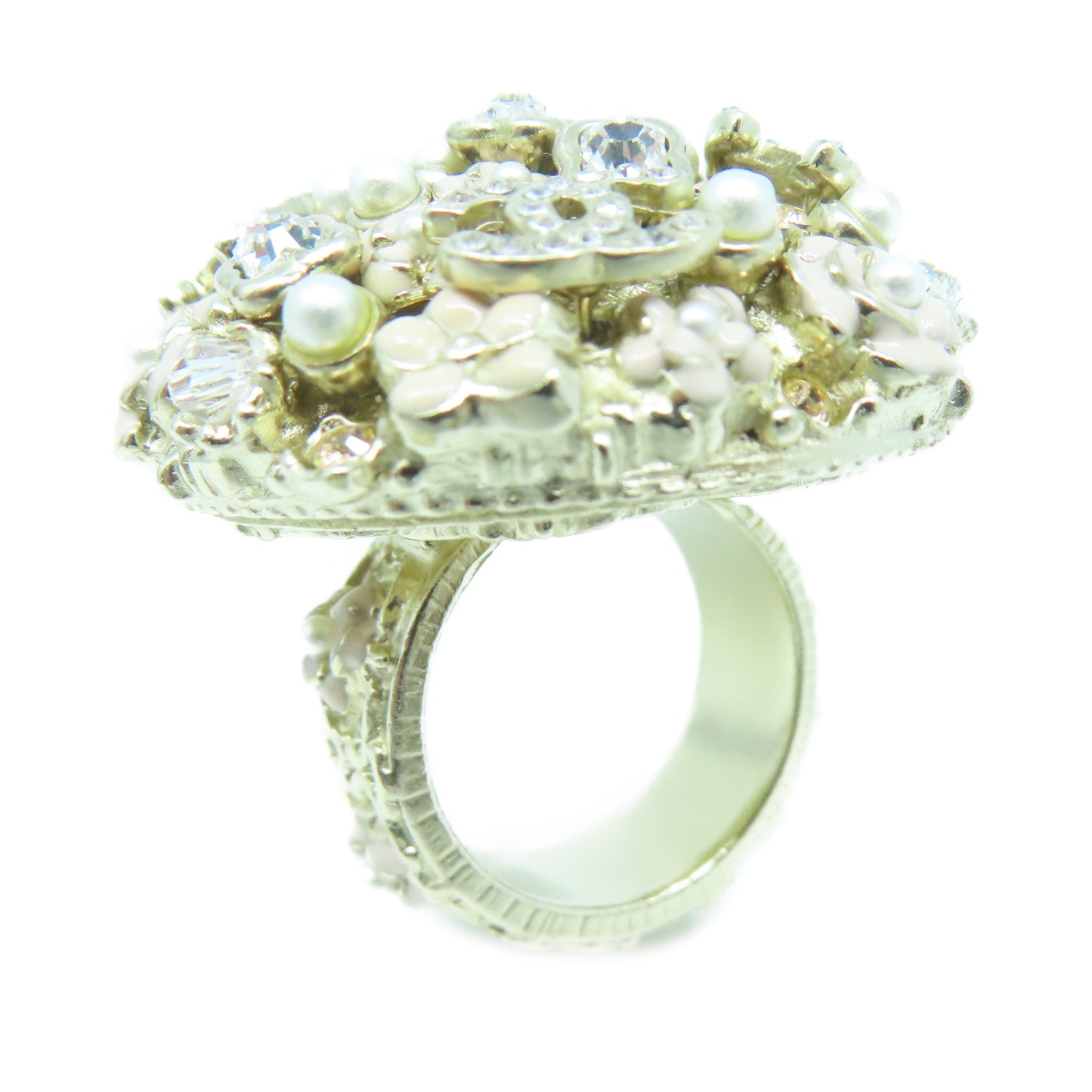CHANEL 【激減優惠】金屬Ring戒指金色US#7