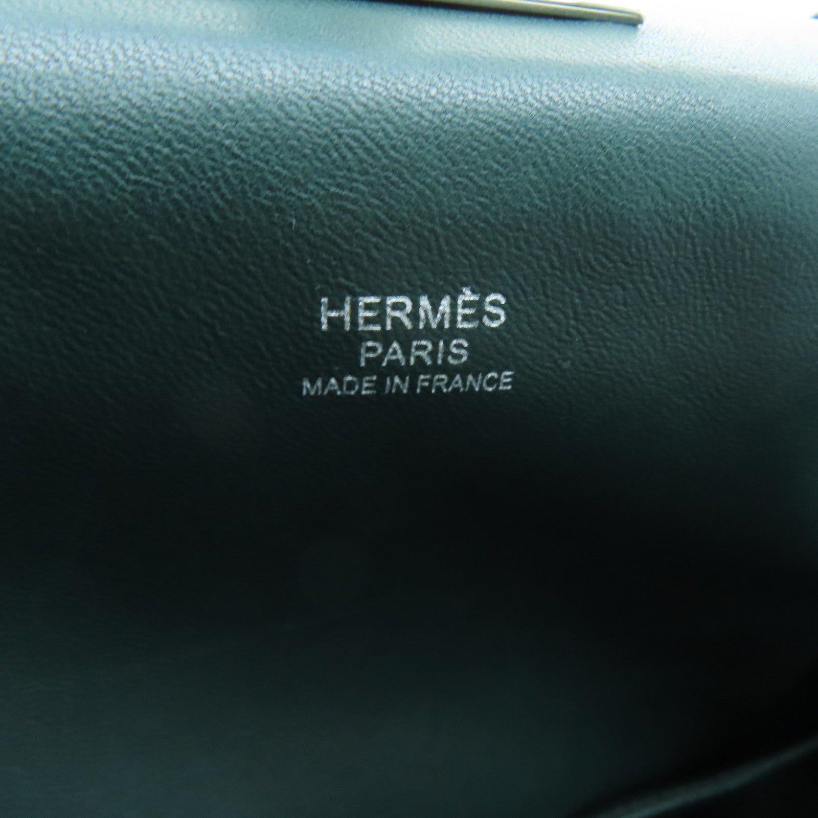 HERMES Evercolor皮革ToolBox 26銀扣手挽肩背兩用袋Vert Anglais/墨綠色