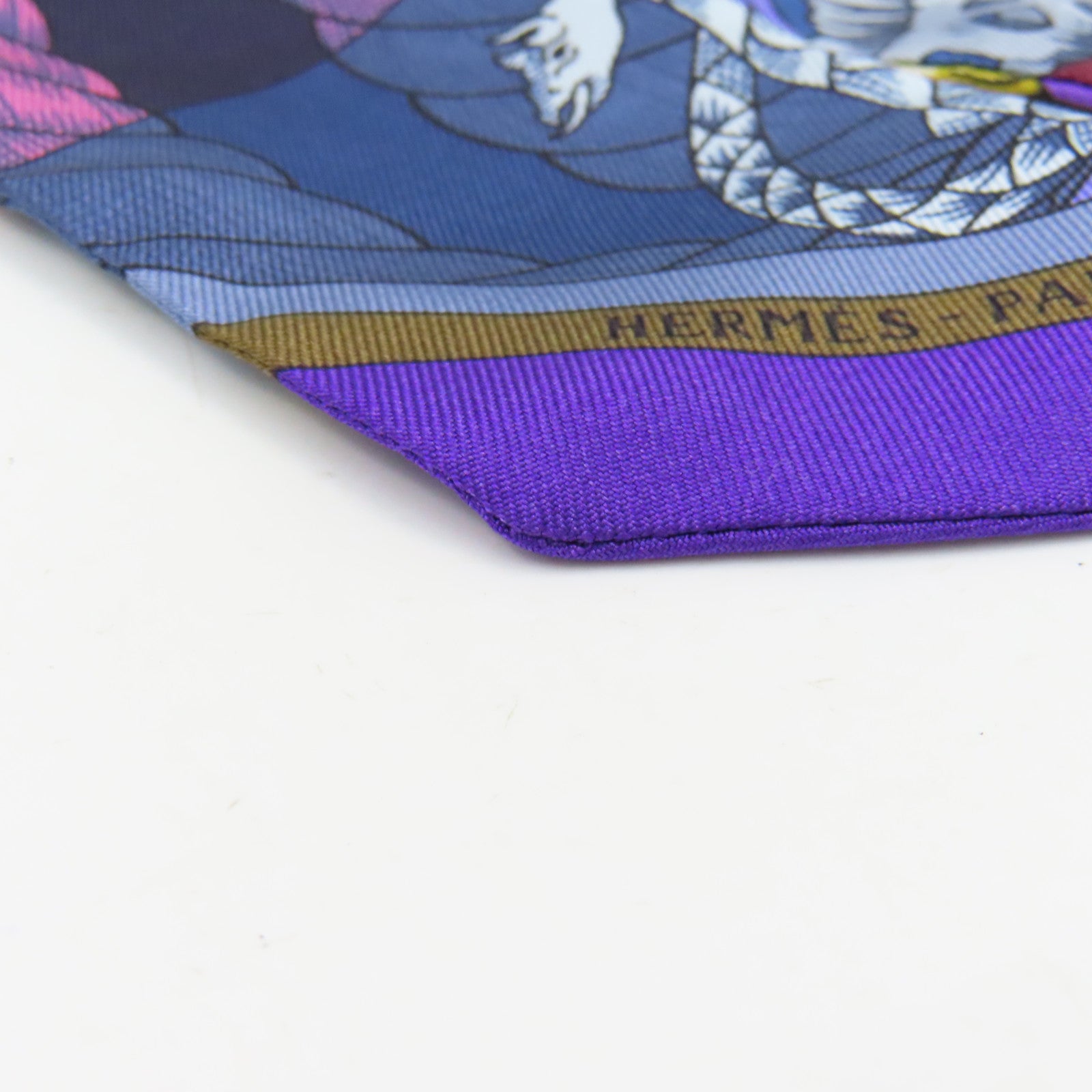 HERMES 丝质Twilly丝巾蓝色