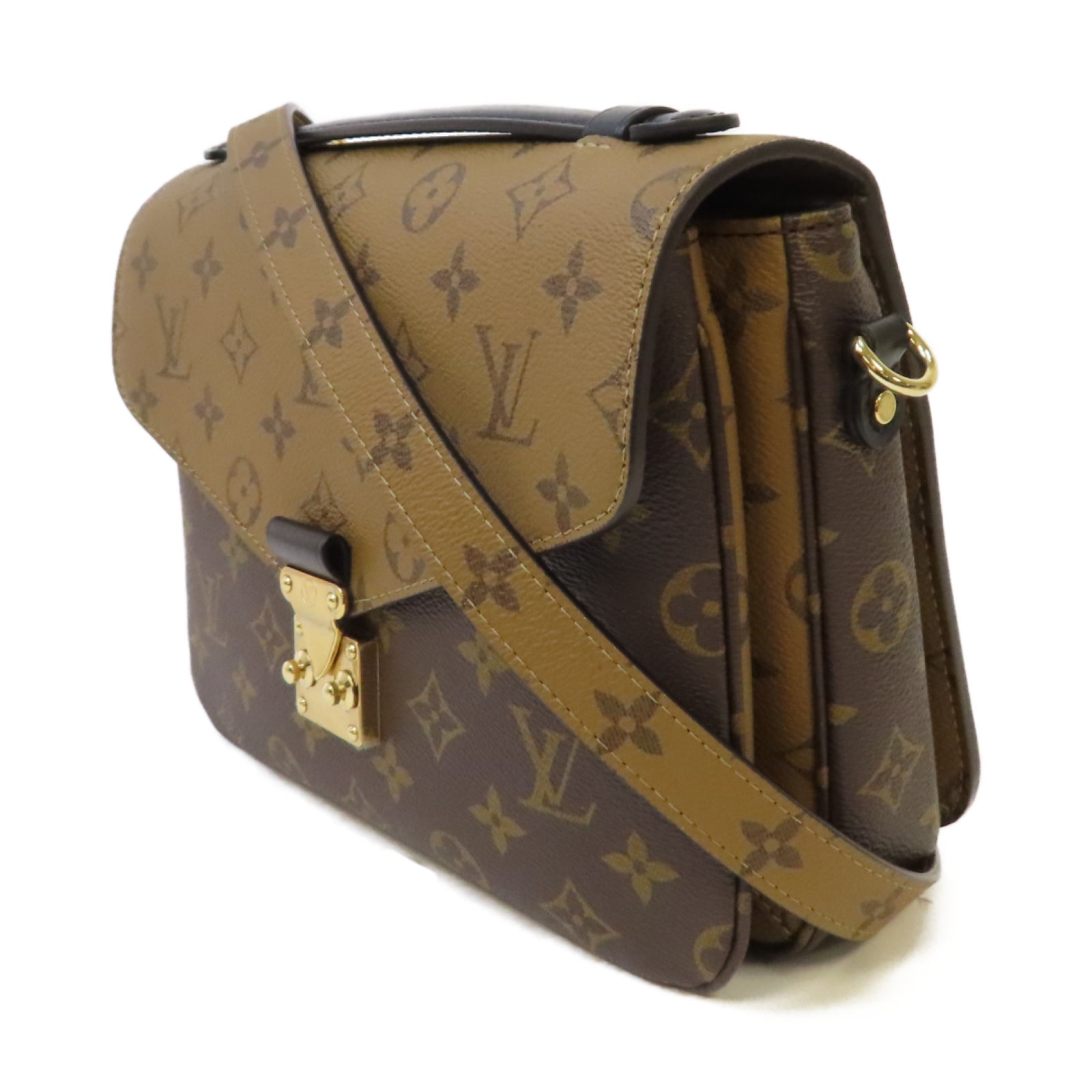 LOUIS VUITTON Monogram Pochette Metis金扣肩背袋啡色