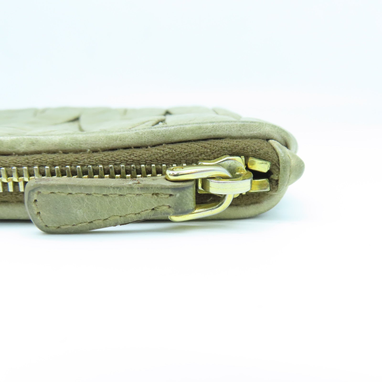 Miu Miu Leather Pouch Gold Buckle Bag Beige