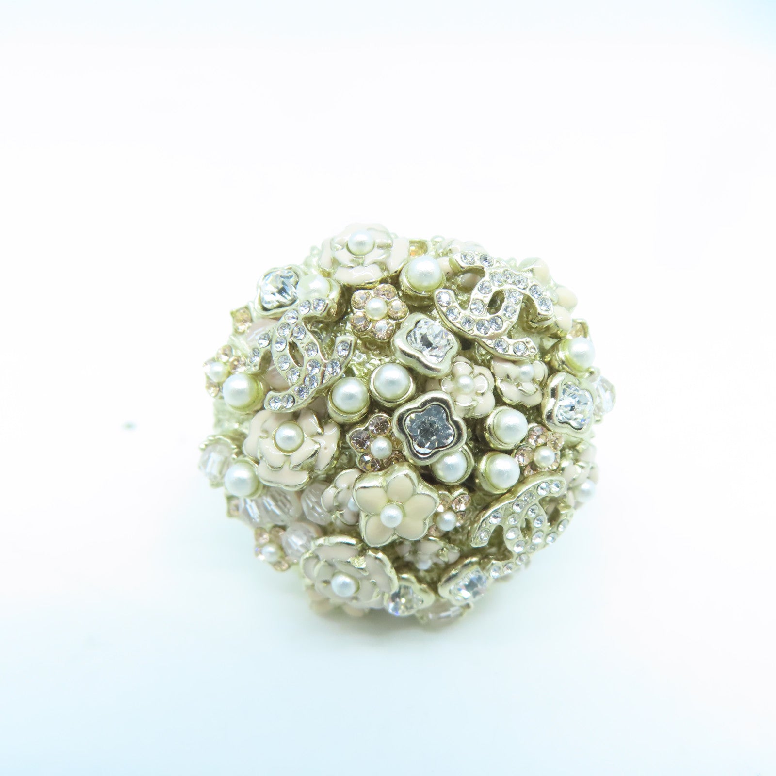 CHANEL 【激減優惠】金屬Ring戒指金色US#7