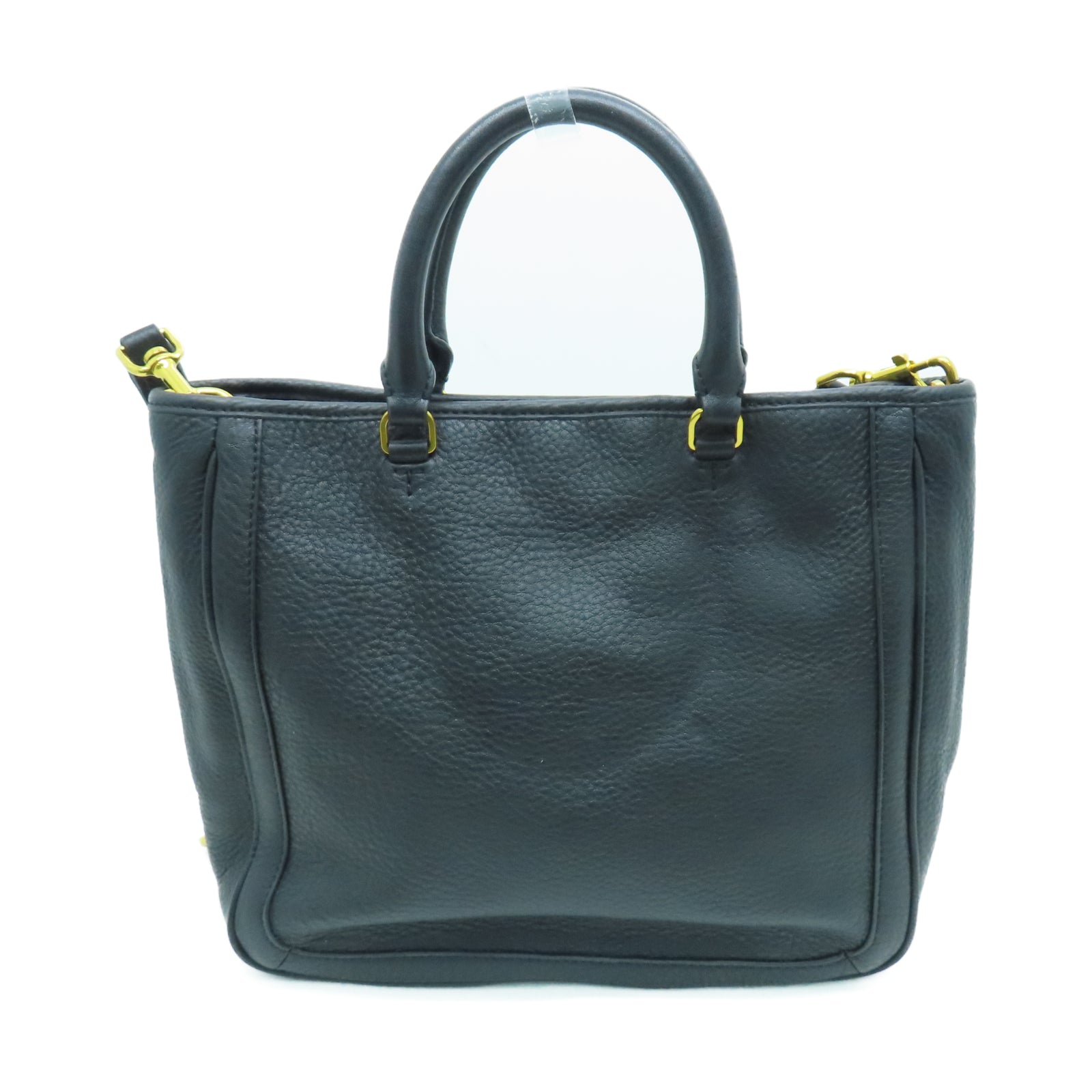 Tory Burch 牛皮皮革2 Way Shoulder Bag金扣手挽肩背兩用袋黑色