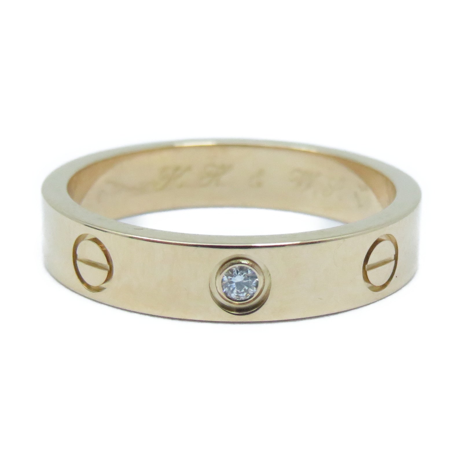 CARTIER 18K玫瑰金Love Ring 1 Dia戒指US#6.75