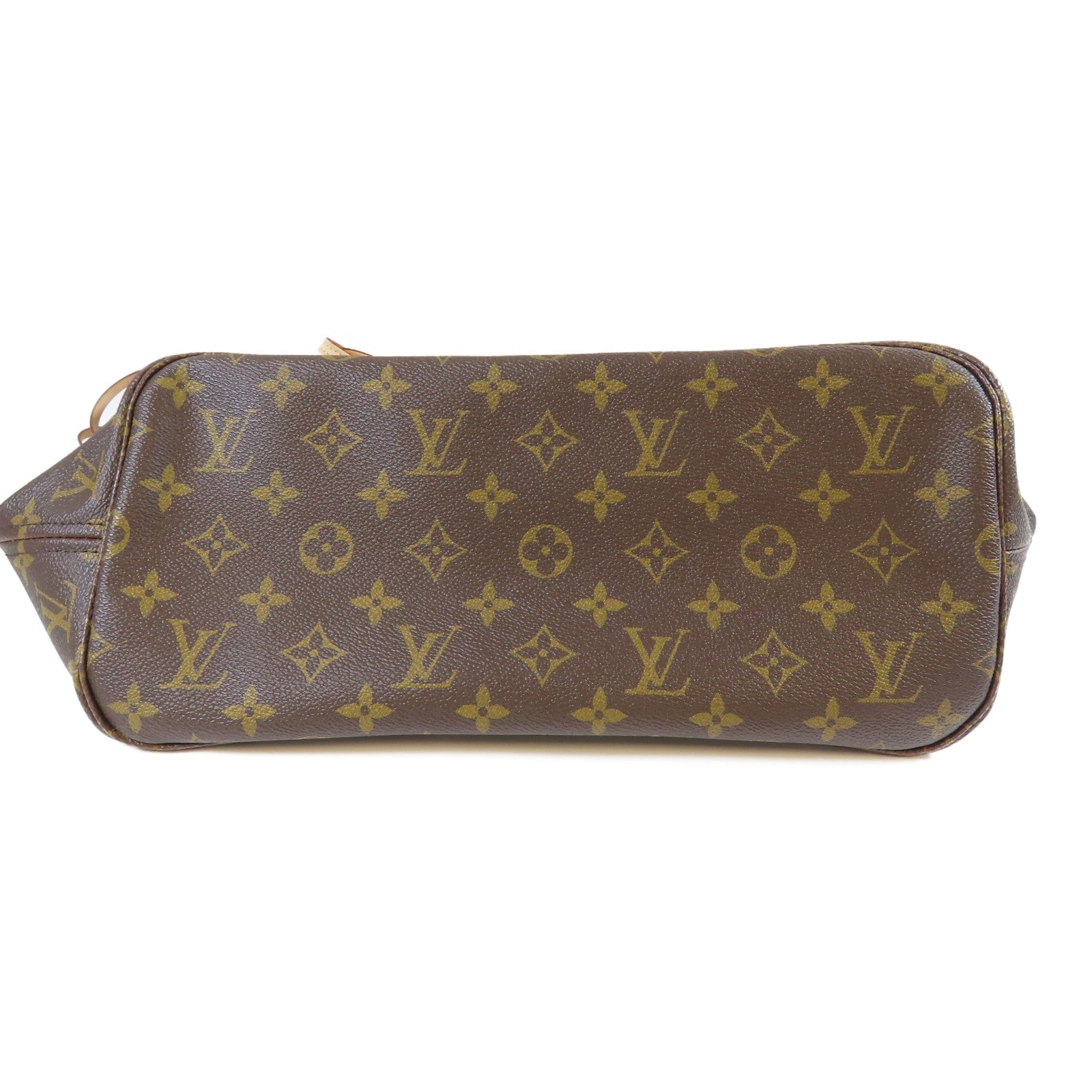 LOUIS VUITTON Monogram Neverfull MM金扣肩背袋啡色