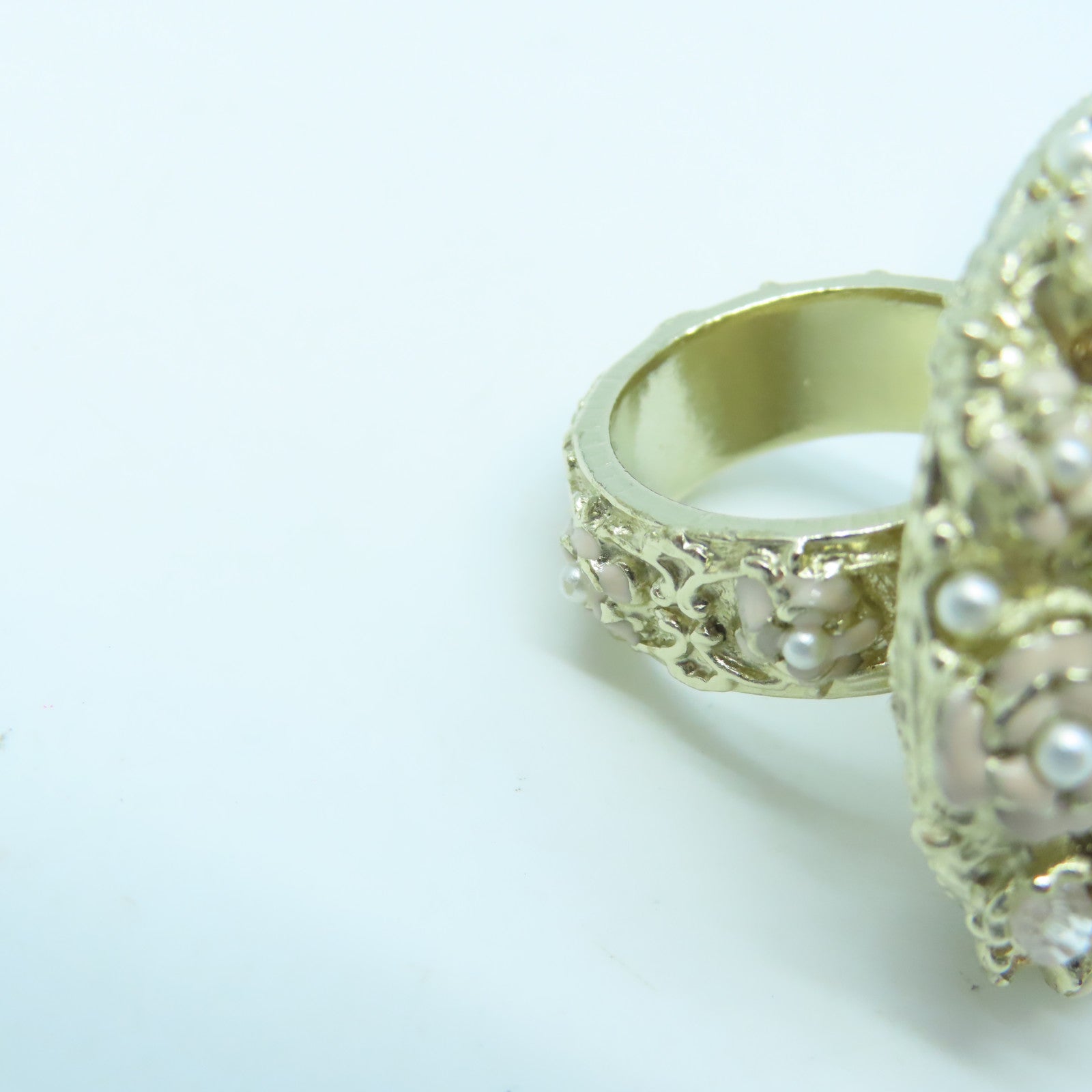 CHANEL 【激減優惠】金屬Ring戒指金色US#7