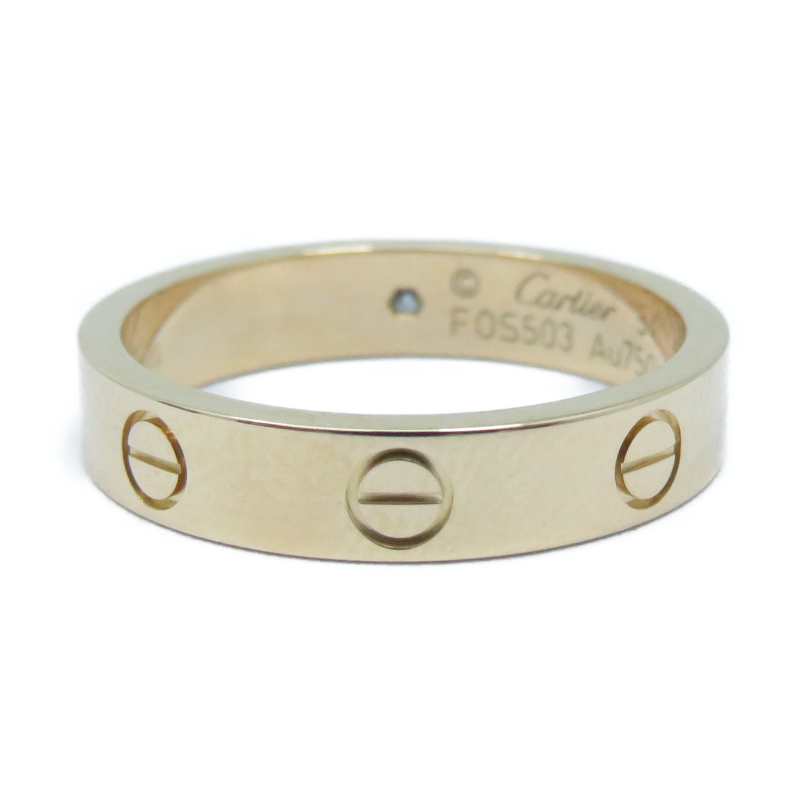 CARTIER 18K玫瑰金Love Ring 1 Dia戒指US#6.75