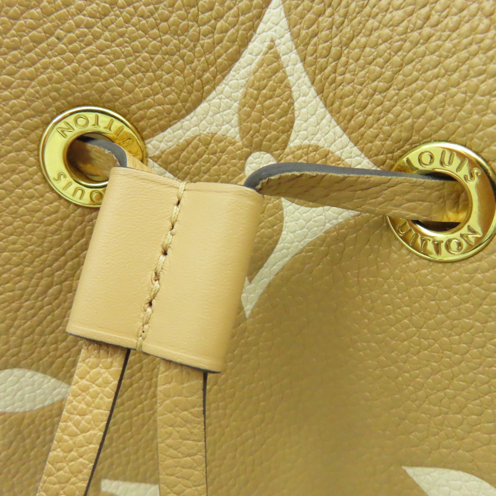 LOUIS VUITTON Monogram Empreinte NeoNoe MM金招肩背袋粉紅色