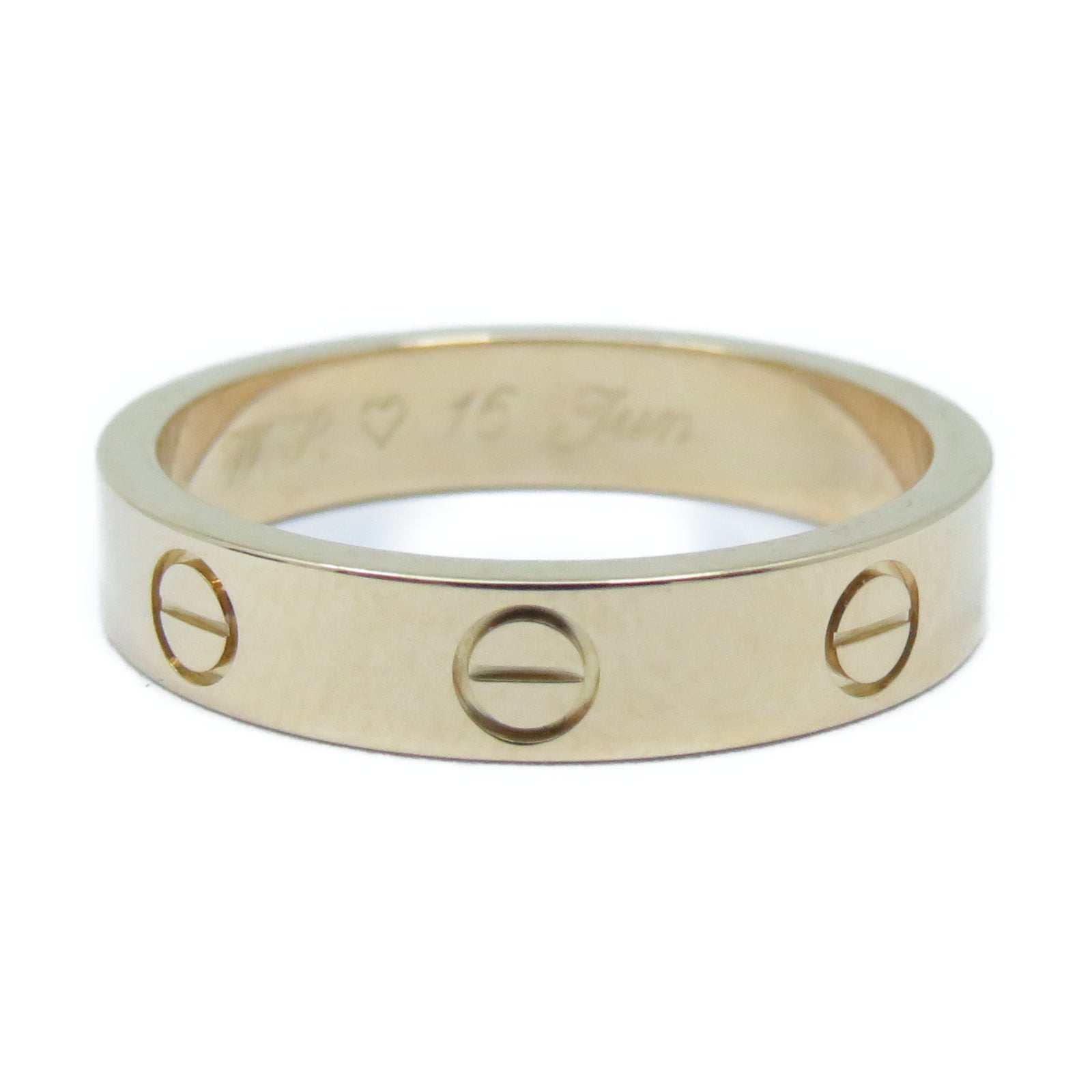CARTIER 18K玫瑰金Love Ring 1 Dia戒指US#6.75