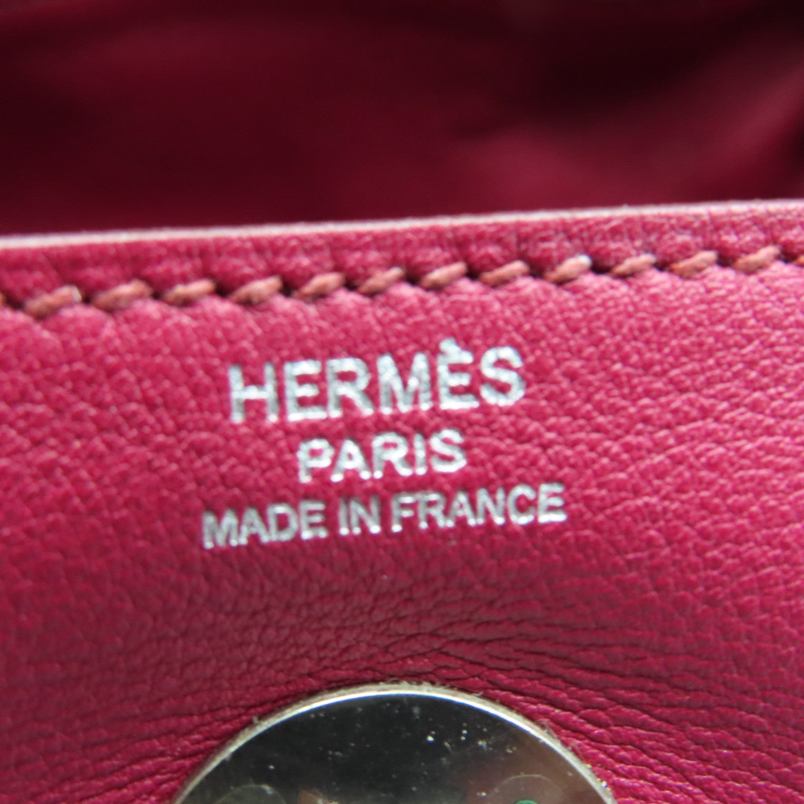 HERMES Swift皮革Lindy26银扣手挽肩背两用袋红色
