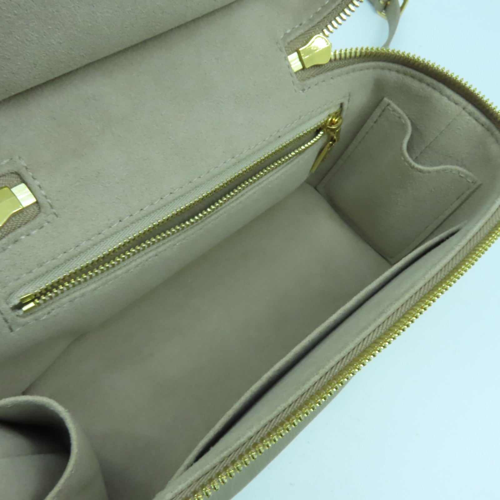 LOUIS VUITTON Monogram Empreinte Vanity PM金扣手挽肩背兩用袋啡色