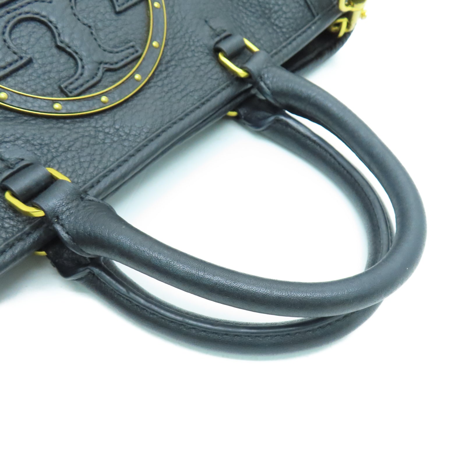 Tory Burch 牛皮皮革2 Way Shoulder Bag金扣手挽肩背兩用袋黑色