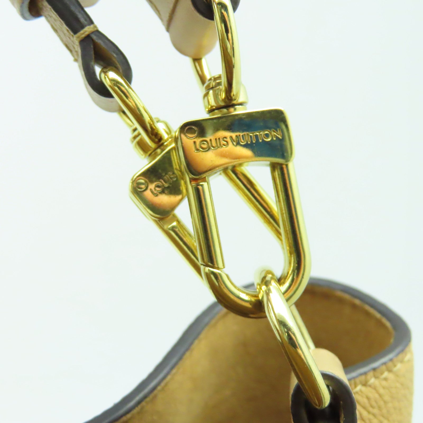 LOUIS VUITTON Monogram Empreinte NeoNoe MM金招肩背袋粉紅色