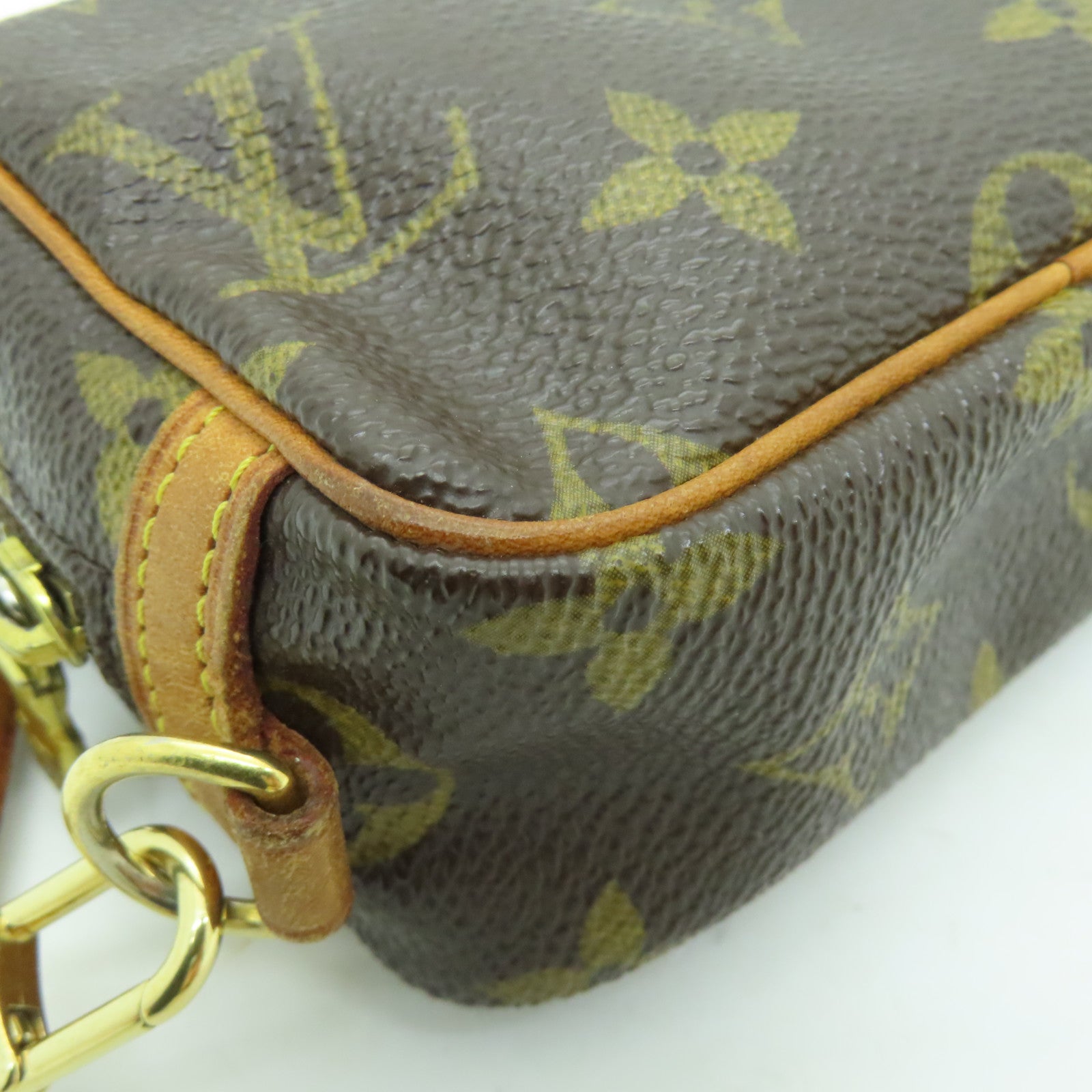LOUIS VUITTON Monogram Trousse Wapity Pouch金扣手提包啡色