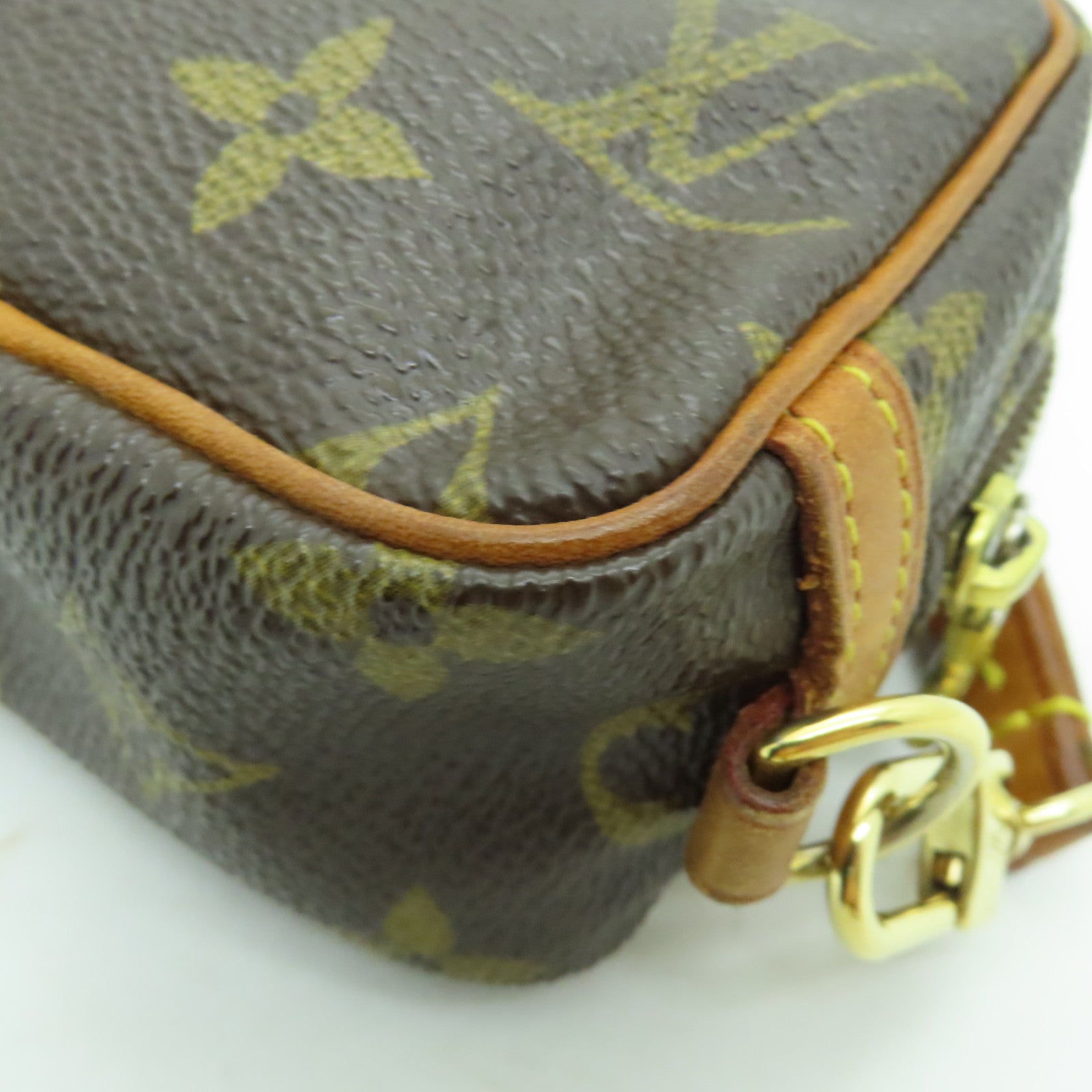 LOUIS VUITTON Monogram Trousse Wapity Pouch金扣手提包啡色