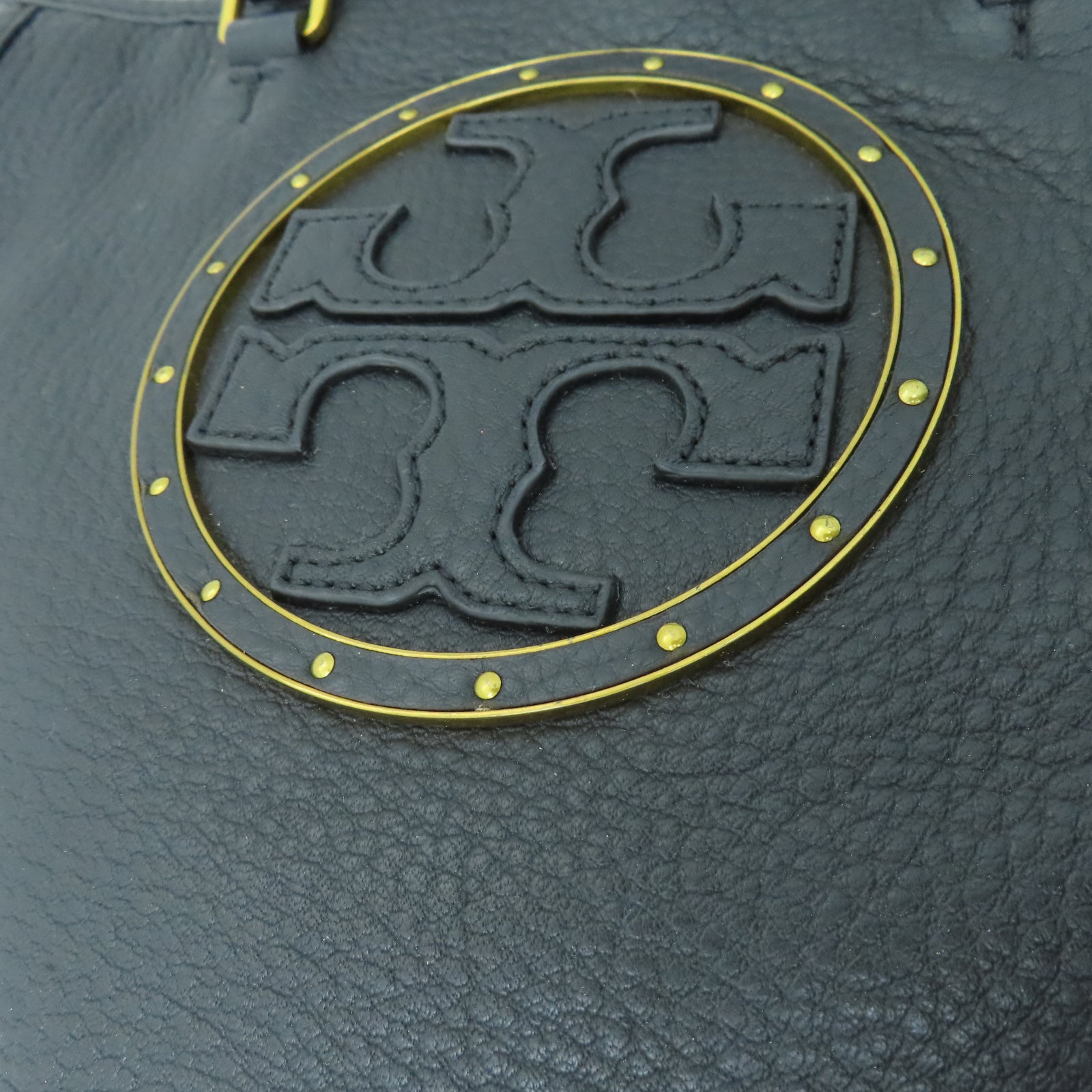 Tory Burch 牛皮皮革2 Way Shoulder Bag金扣手挽肩背兩用袋黑色