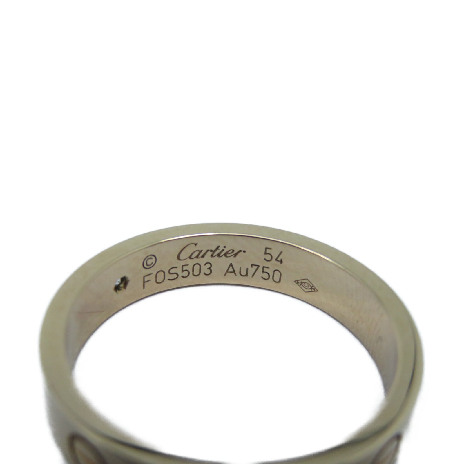 CARTIER 18K玫瑰金Love Ring 1 Dia戒指US#6.75