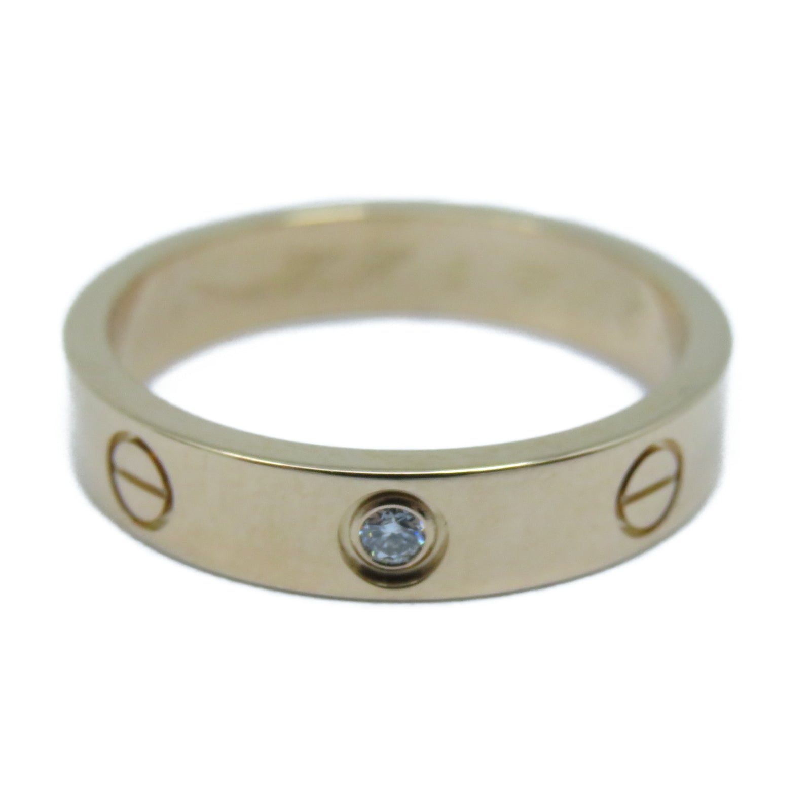 CARTIER 18K玫瑰金Love Ring 1 Dia戒指US#6.75