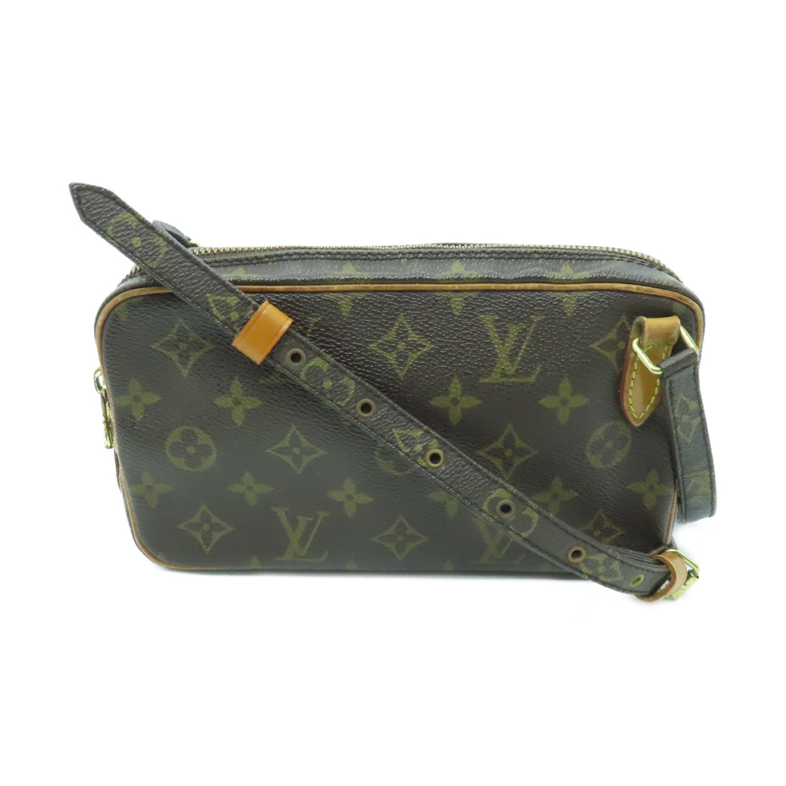 LOUIS VUITTON Monogram Pochette Marly Bandouliere金扣肩背袋啡色