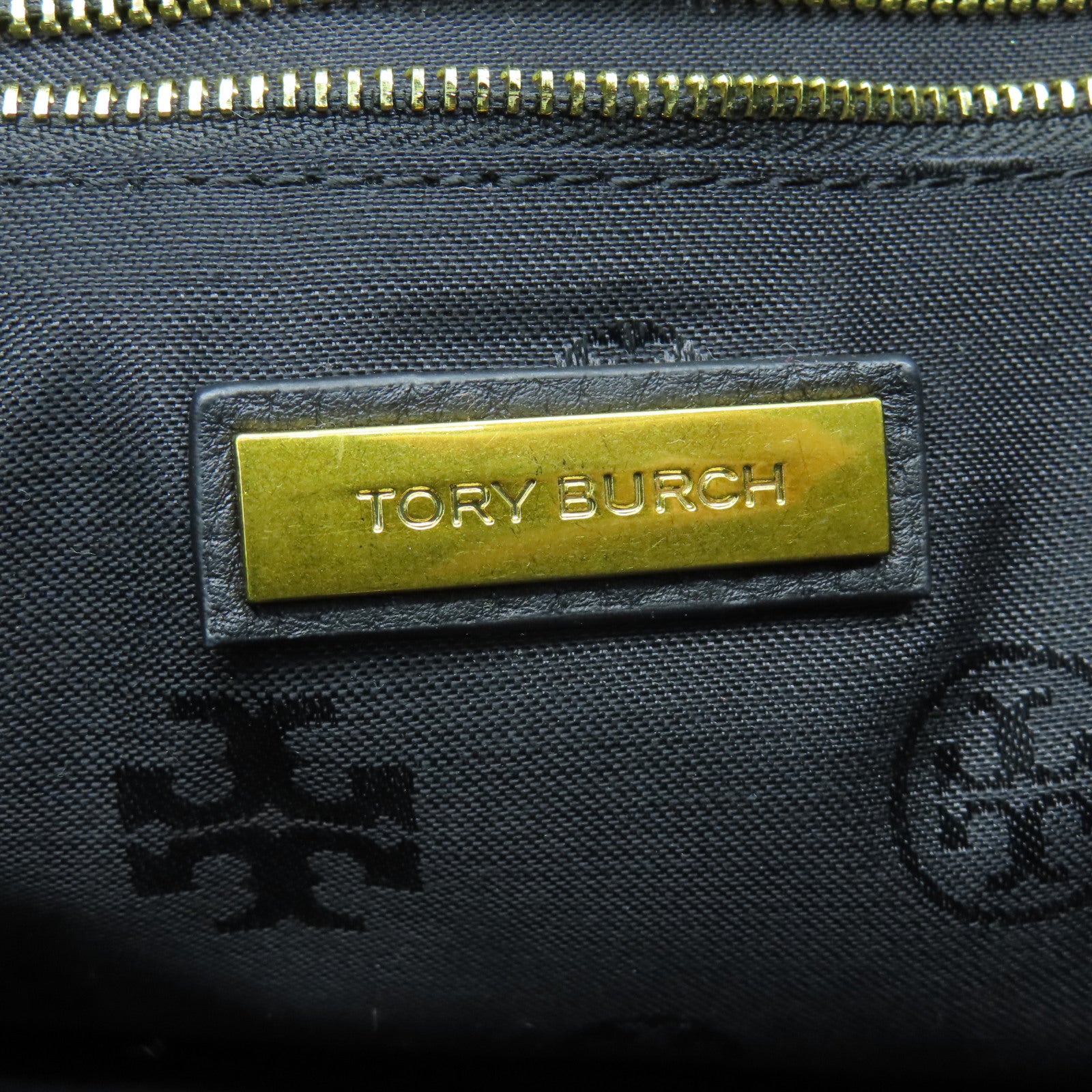 Tory Burch 牛皮皮革2 Way Shoulder Bag金扣手挽肩背兩用袋黑色