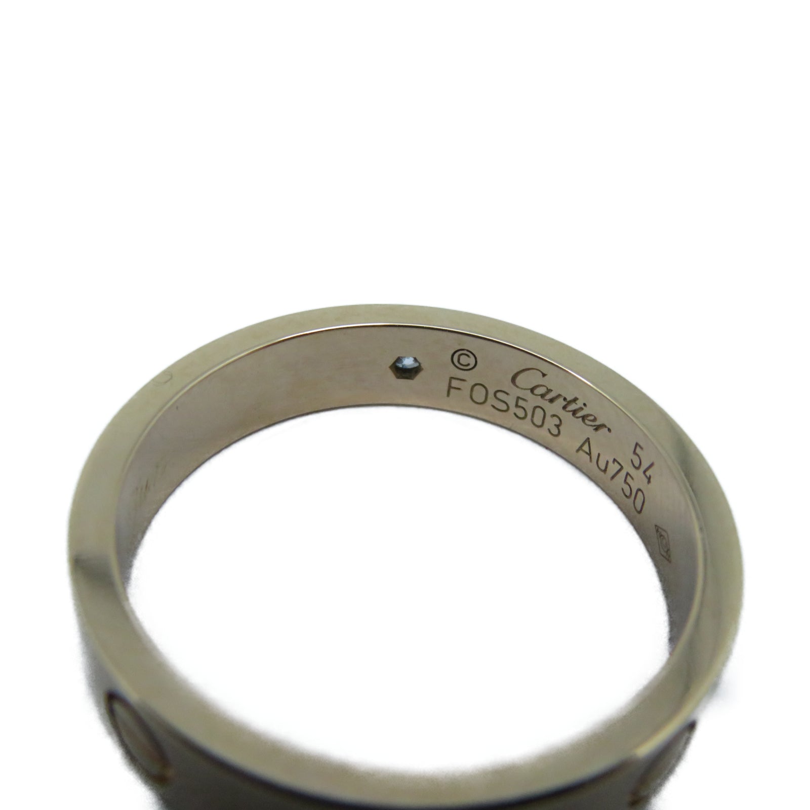 CARTIER 18K玫瑰金Love Ring 1 Dia戒指US#6.75