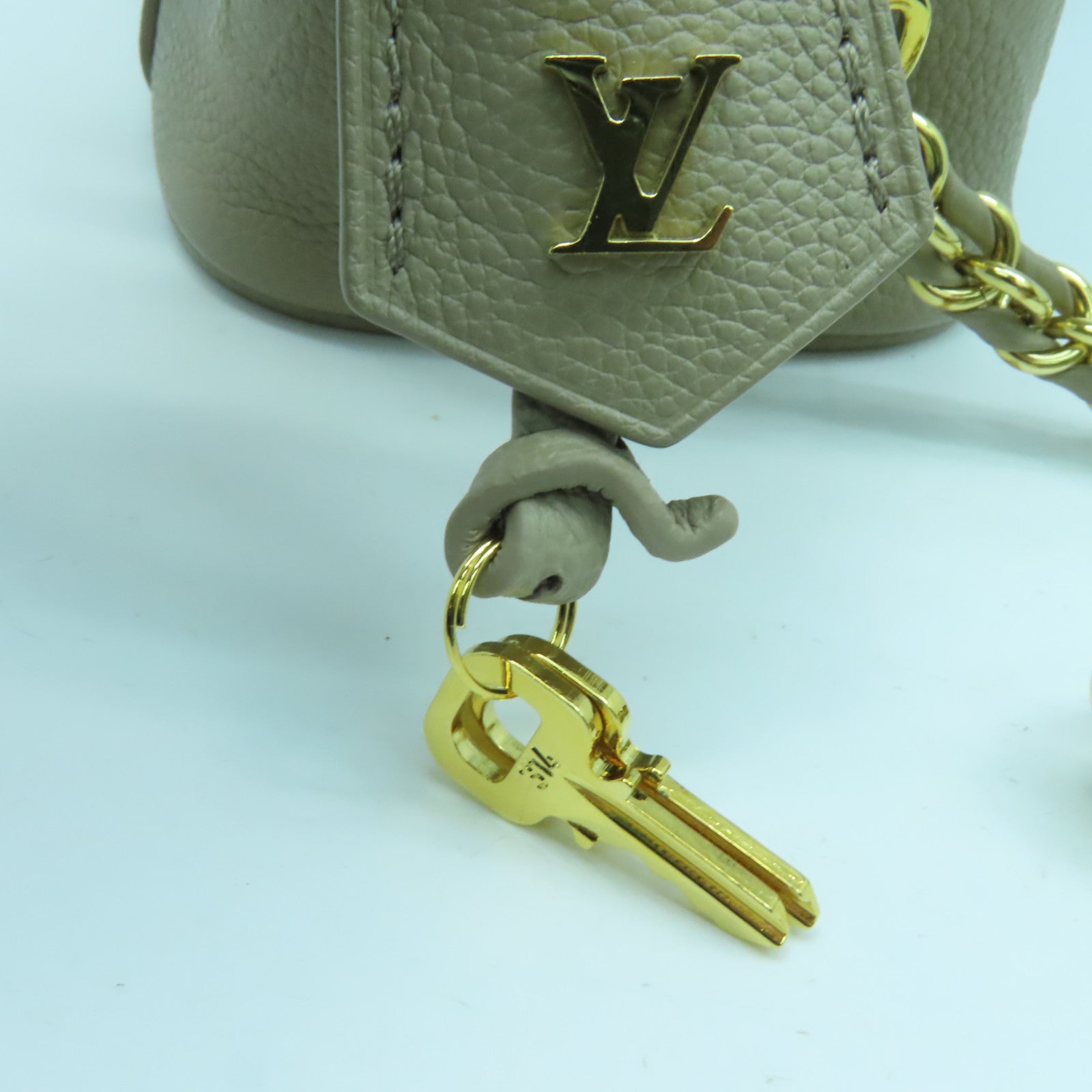 LOUIS VUITTON Monogram Empreinte Vanity PM金扣手挽肩背兩用袋啡色