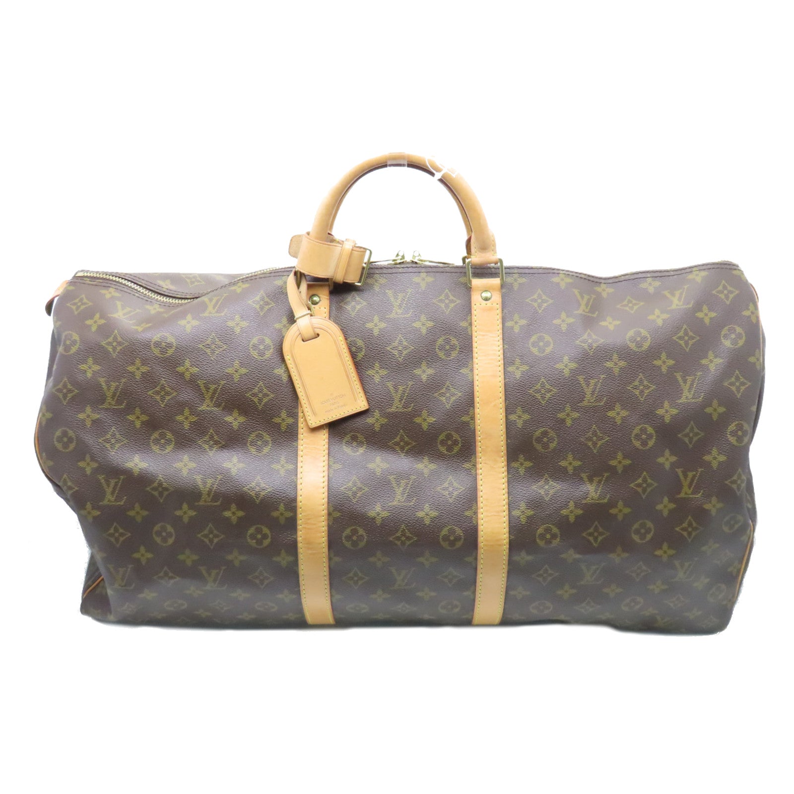 LOUIS VUITTON Monogram Keepall 60金扣波士顿包啡色
