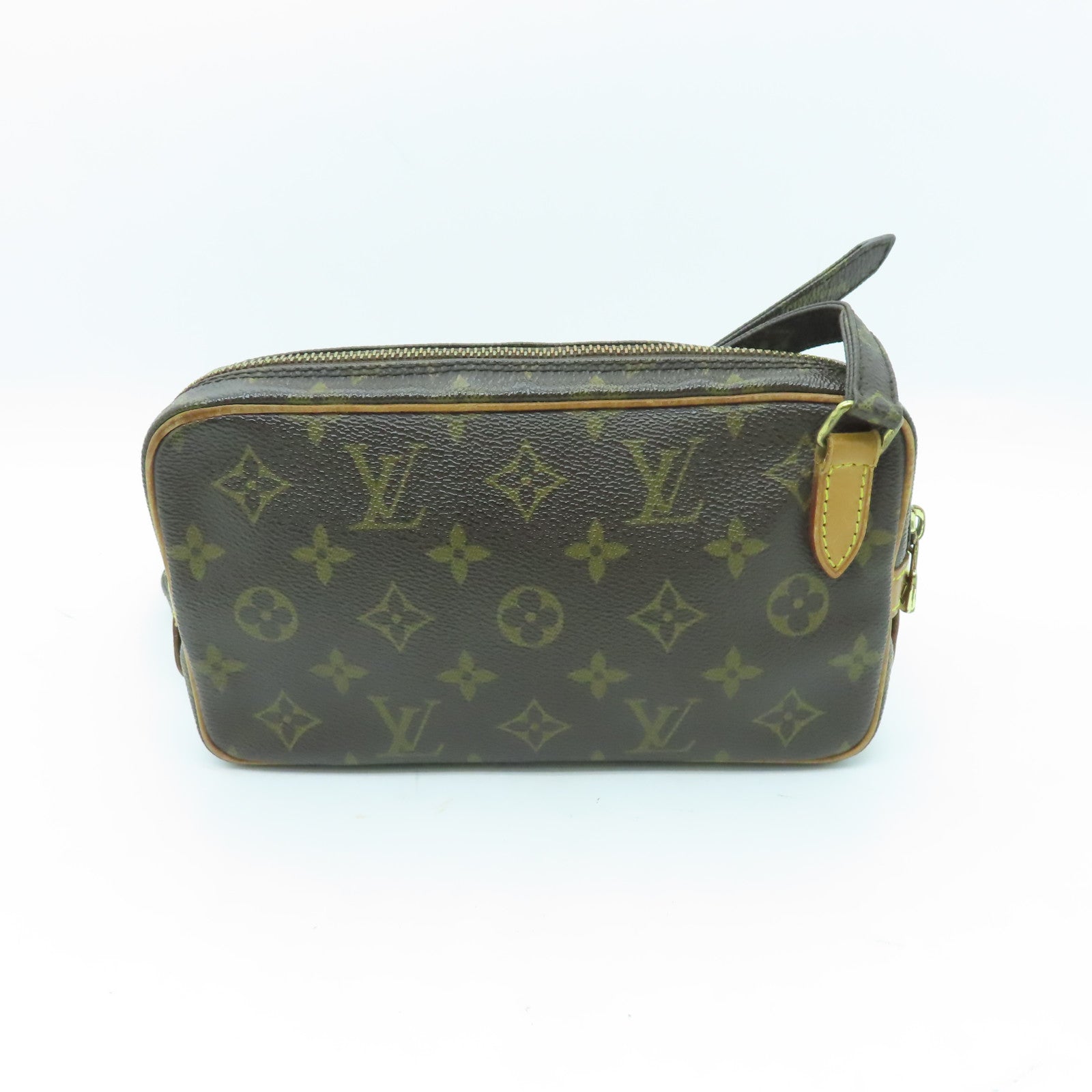 LOUIS VUITTON Monogram Pochette Marly Bandouliere金扣肩背袋啡色
