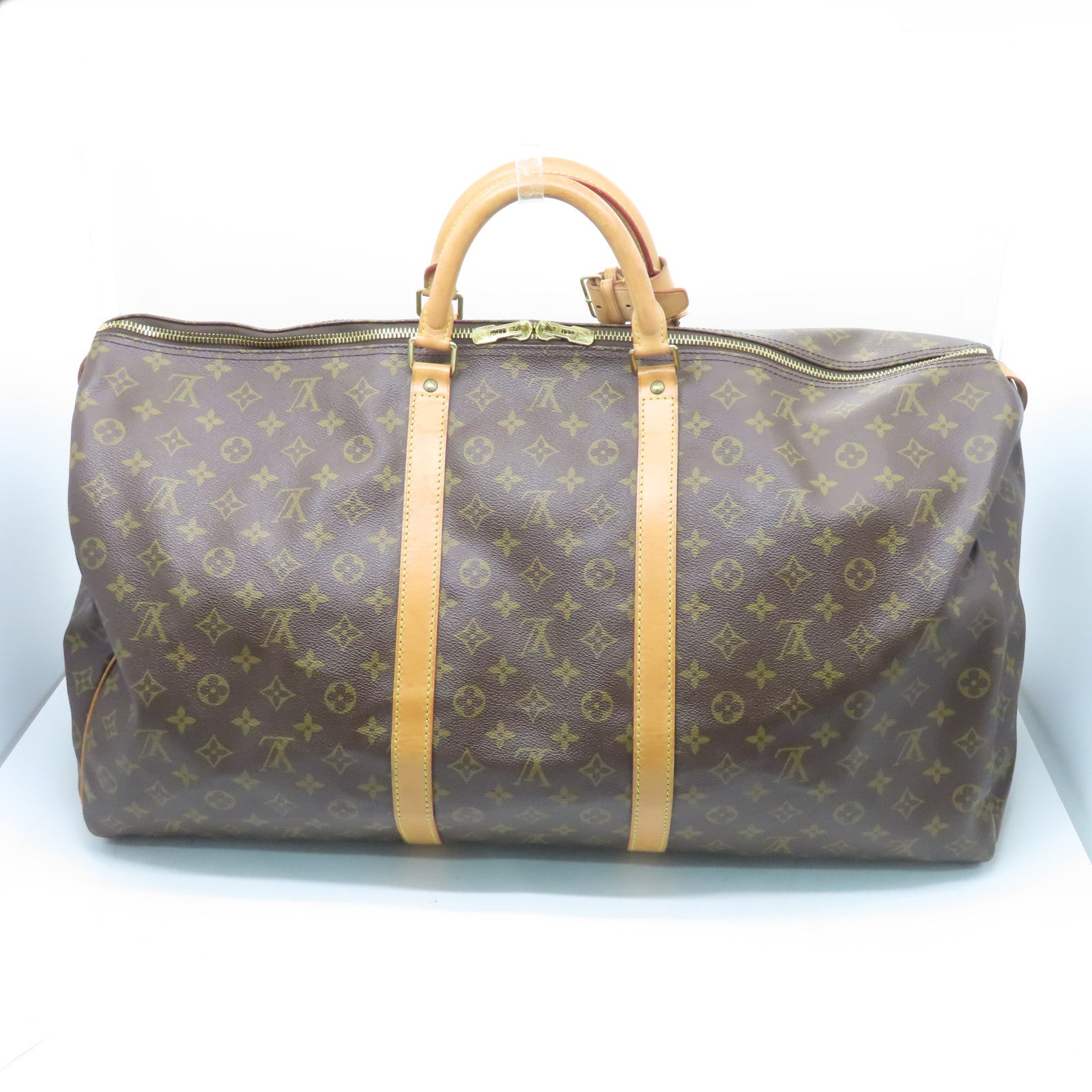 LOUIS VUITTON Monogram Keepall 60金扣波士顿包啡色