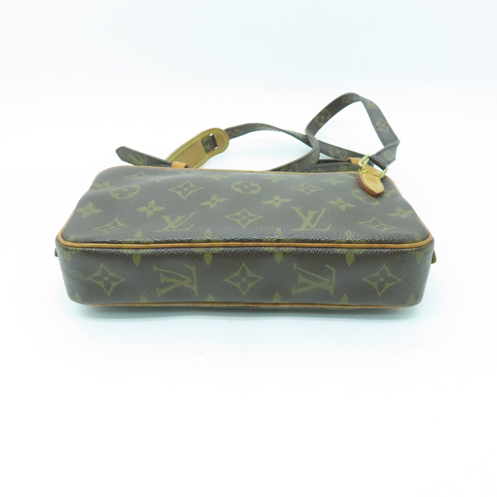 LOUIS VUITTON Monogram Pochette Marly Bandouliere金扣肩背袋啡色