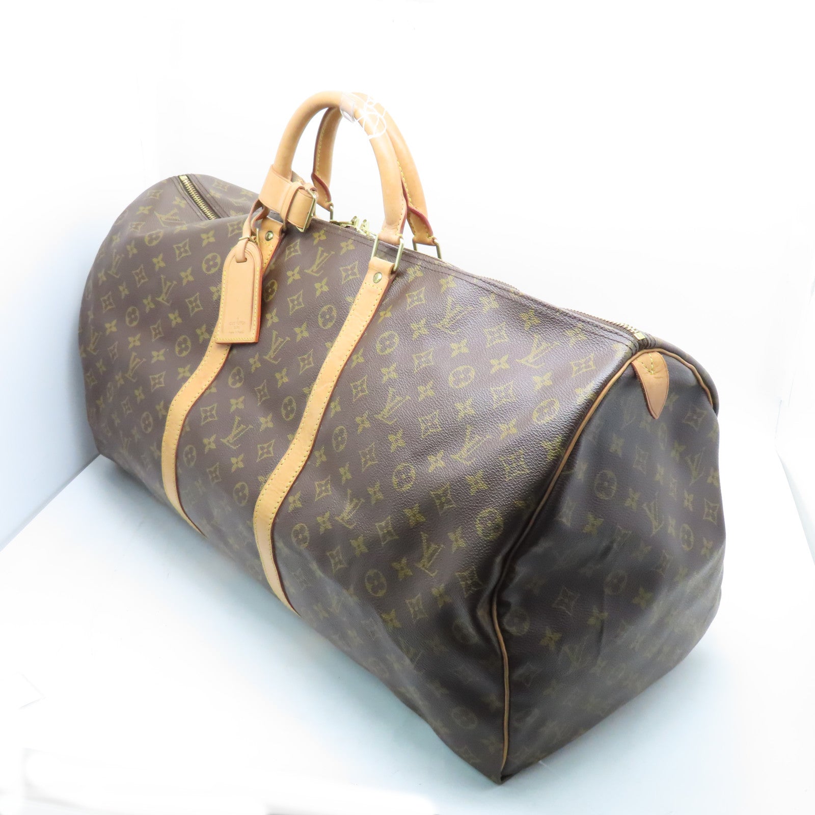 LOUIS VUITTON Monogram Keepall 60金扣波士顿包啡色