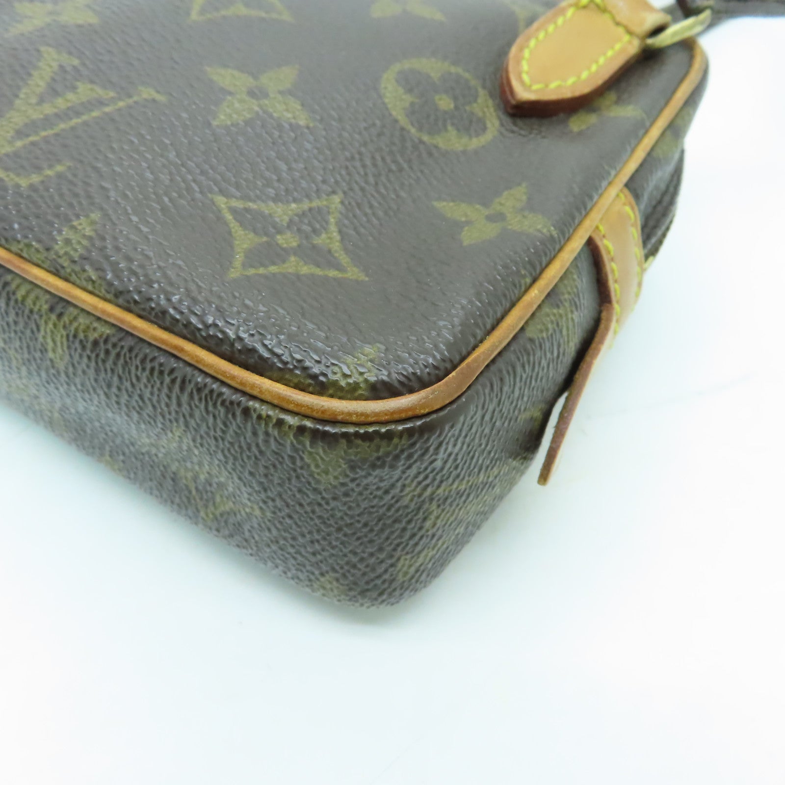 LOUIS VUITTON Monogram Pochette Marly Bandouliere金扣肩背袋啡色