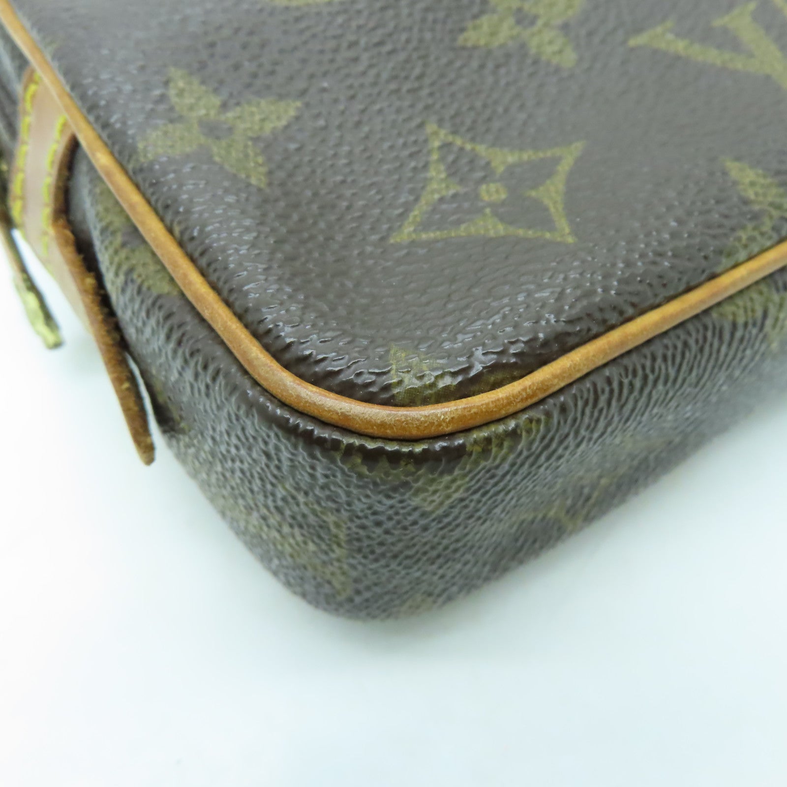LOUIS VUITTON Monogram Pochette Marly Bandouliere金扣肩背袋啡色
