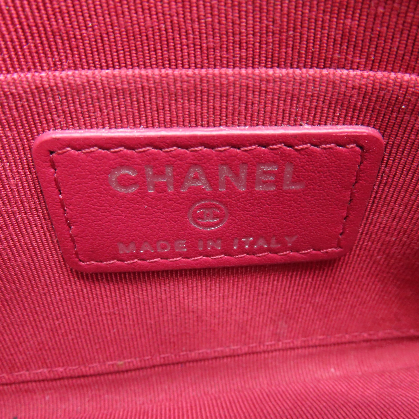CHANEL 菱格牛皮皮革Wallet金銀扣錢包黑色
