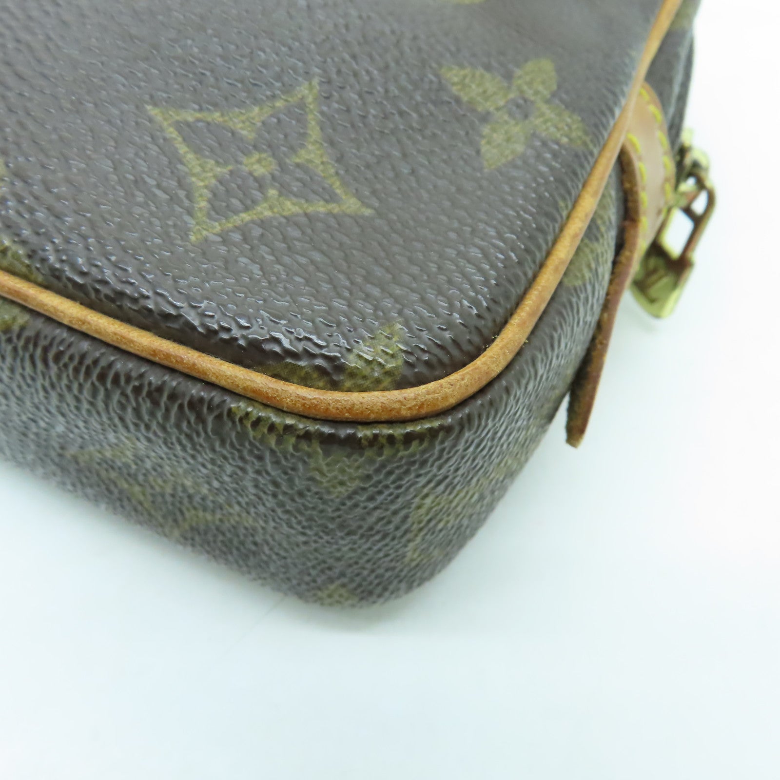LOUIS VUITTON Monogram Pochette Marly Bandouliere金扣肩背袋啡色