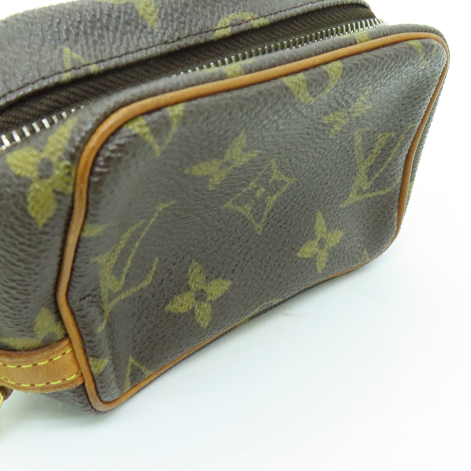 LOUIS VUITTON Monogram Trousse Wapity Pouch金扣手提包啡色