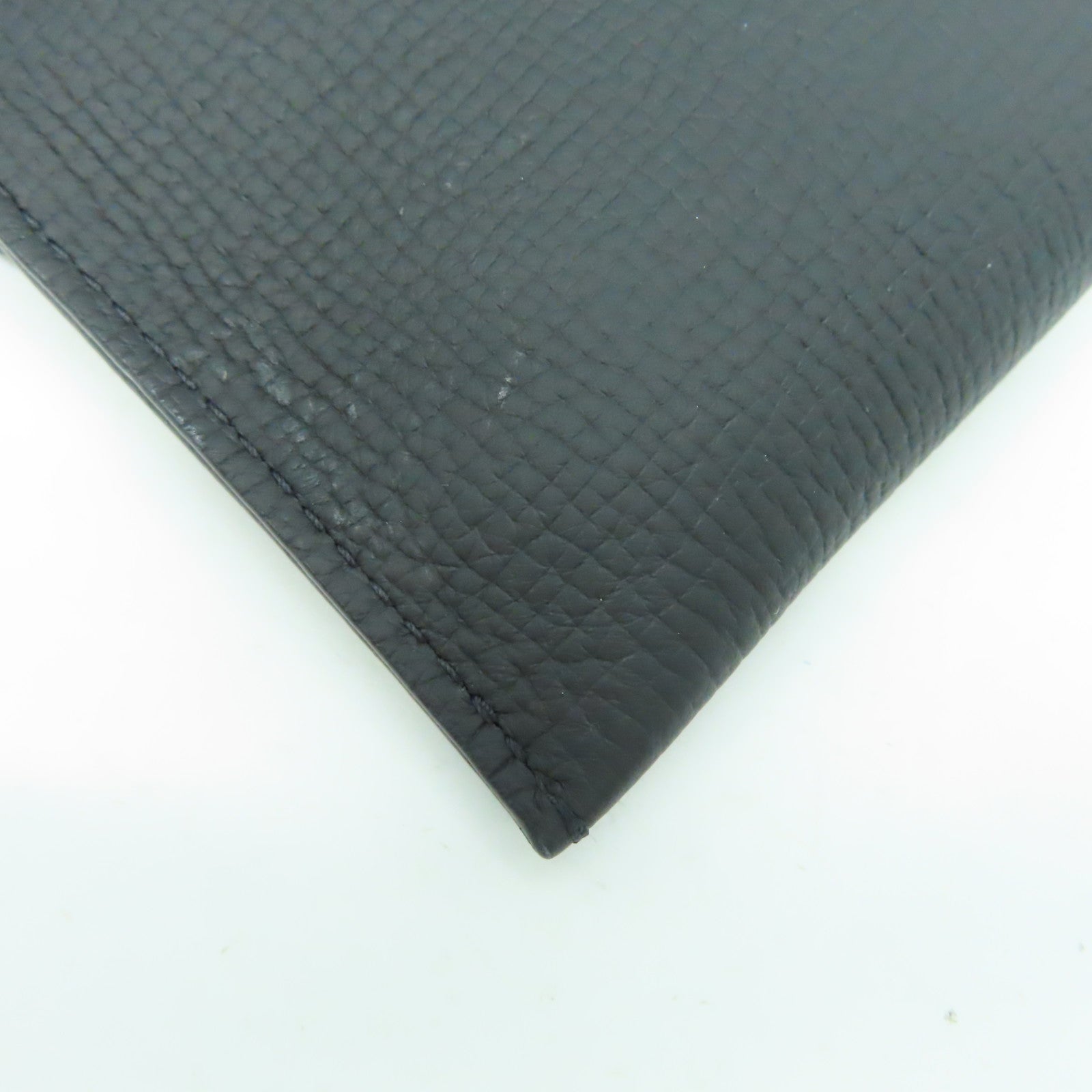 LOUIS VUITTON Monogram Denim/Taurillon皮革Trio Pouch银扣肩背袋黑色