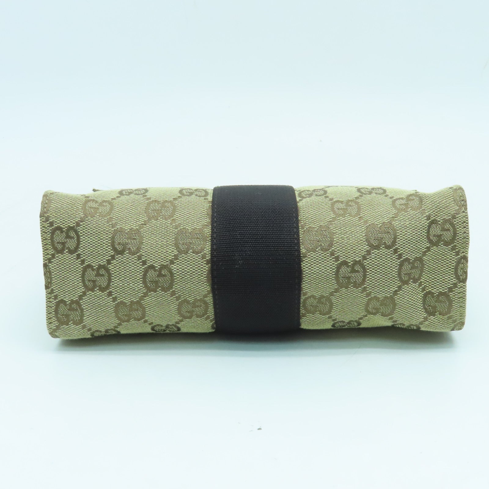 GUCCI Canvas Pouch Clutch Brown