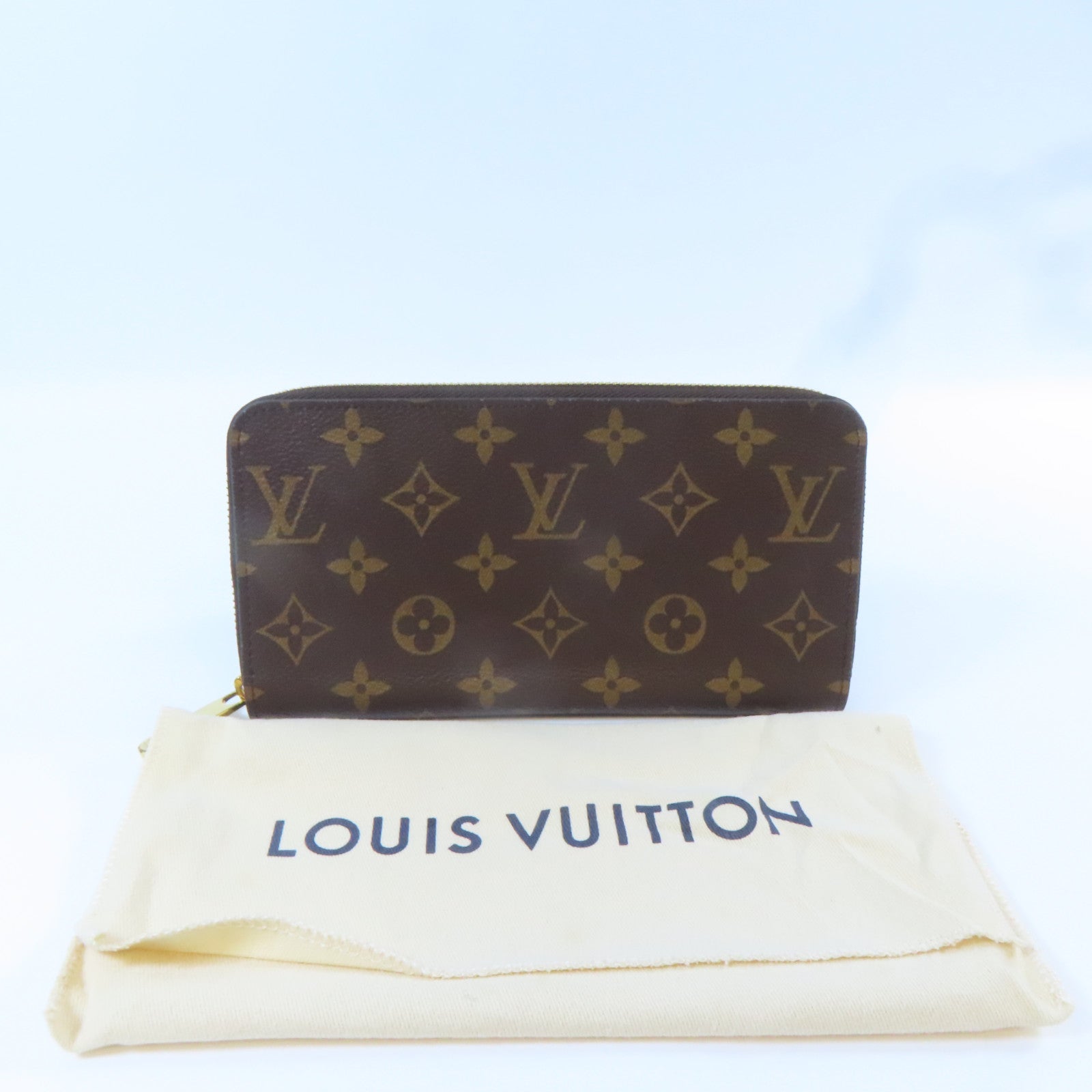 LOUIS VUITTON Monogram Zippy Wallet金扣長錢包啡色