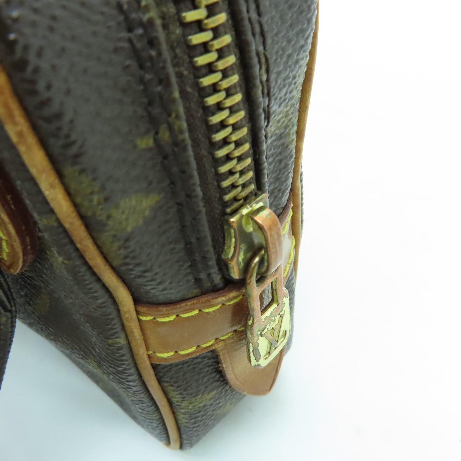 LOUIS VUITTON Monogram Pochette Marly Bandouliere金扣肩背袋啡色
