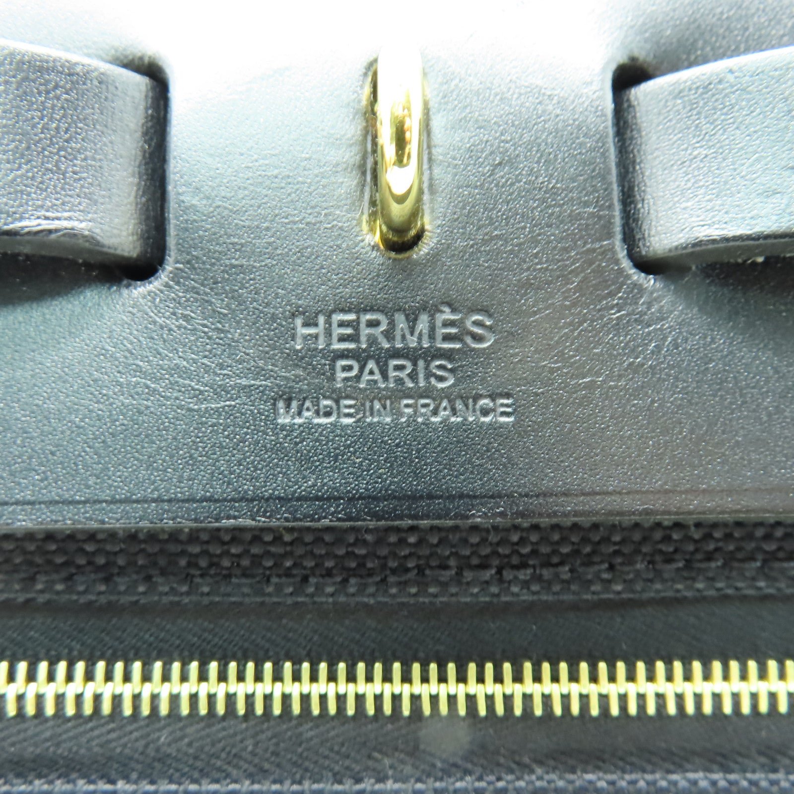 HERMES 【激減優惠】帆布Herbag PM金扣手挽肩背兩用袋黑色