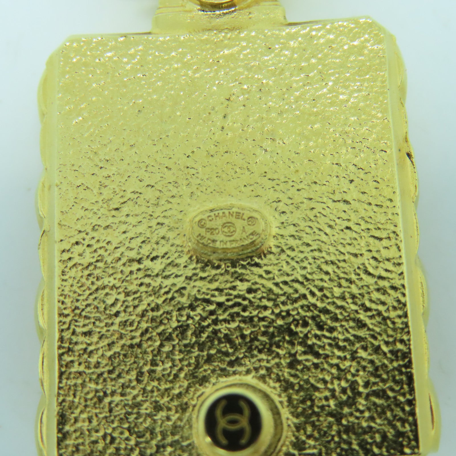 CHANEL 金屬/水晶Brooch金扣胸針金色