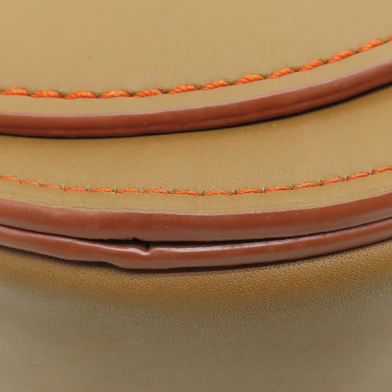COACH 牛皮皮革Shoulder Bag銀扣肩背袋棕色