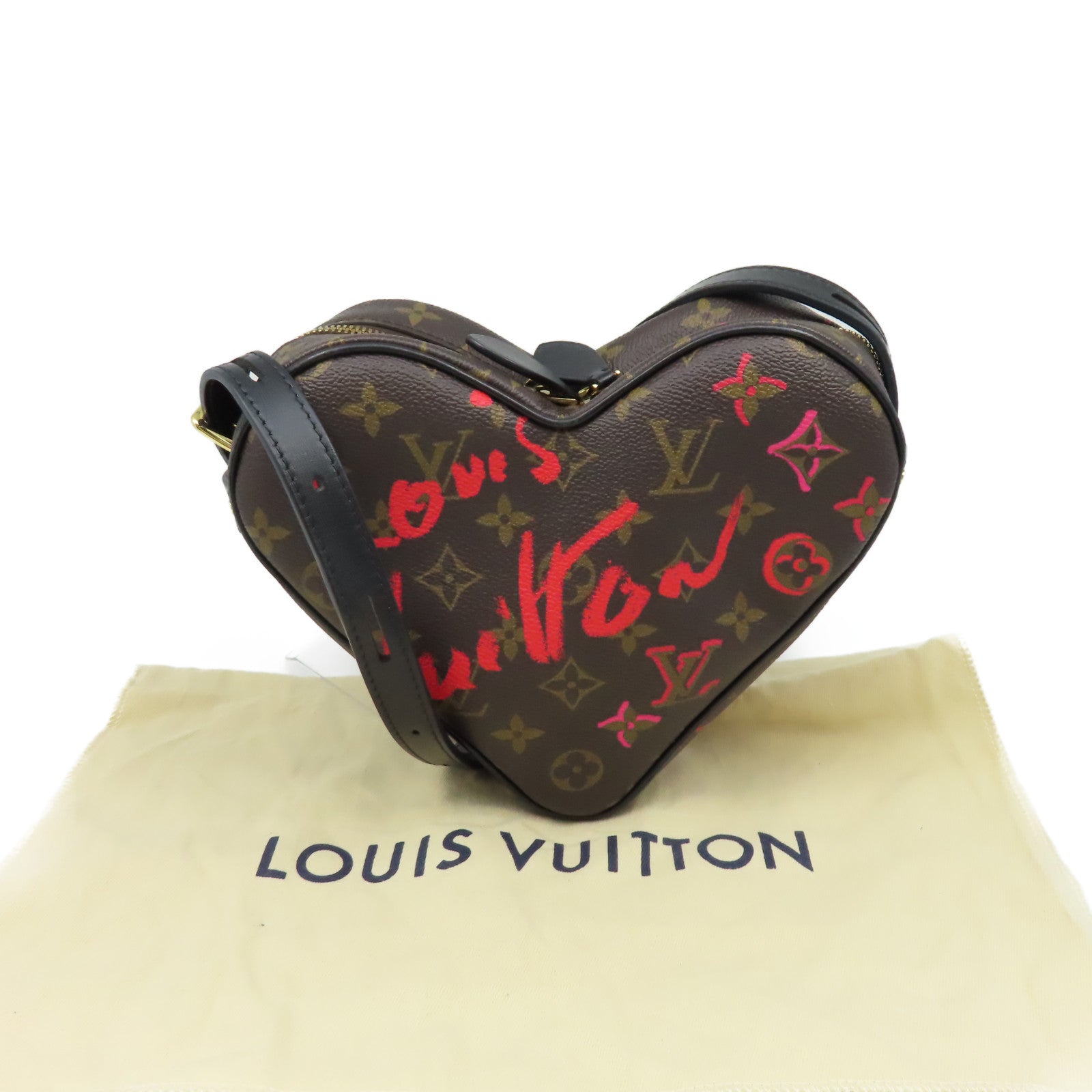 LOUIS VUITTON Monogram Game On Coeur Shoulder Bag肩背袋啡色