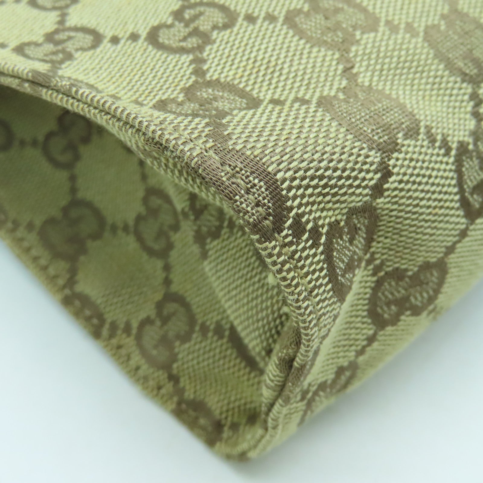 GUCCI Canvas Pouch Clutch Brown