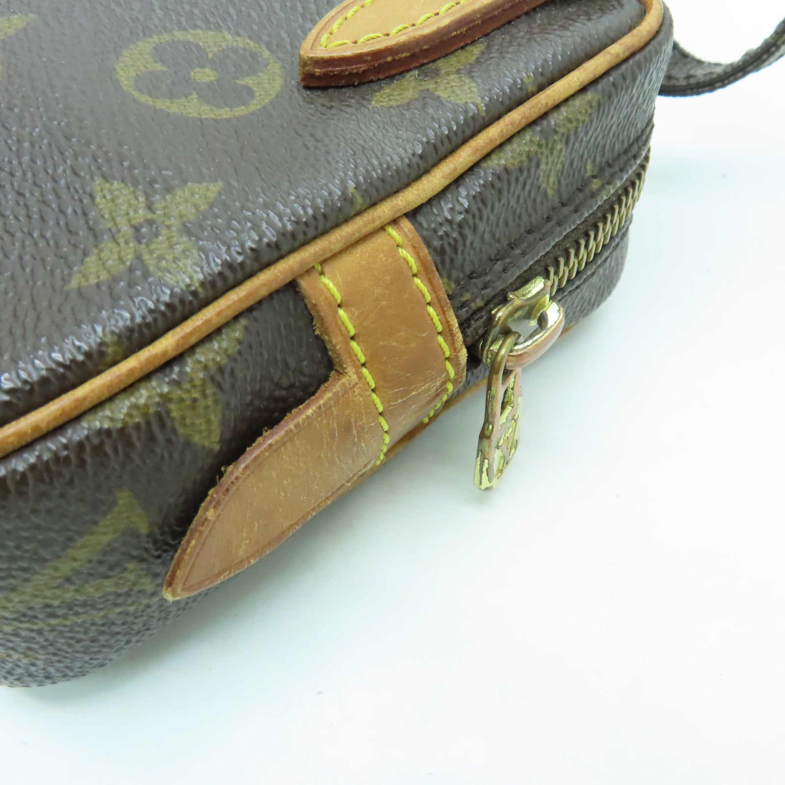 LOUIS VUITTON Monogram Pochette Marly Bandouliere金扣肩背袋啡色
