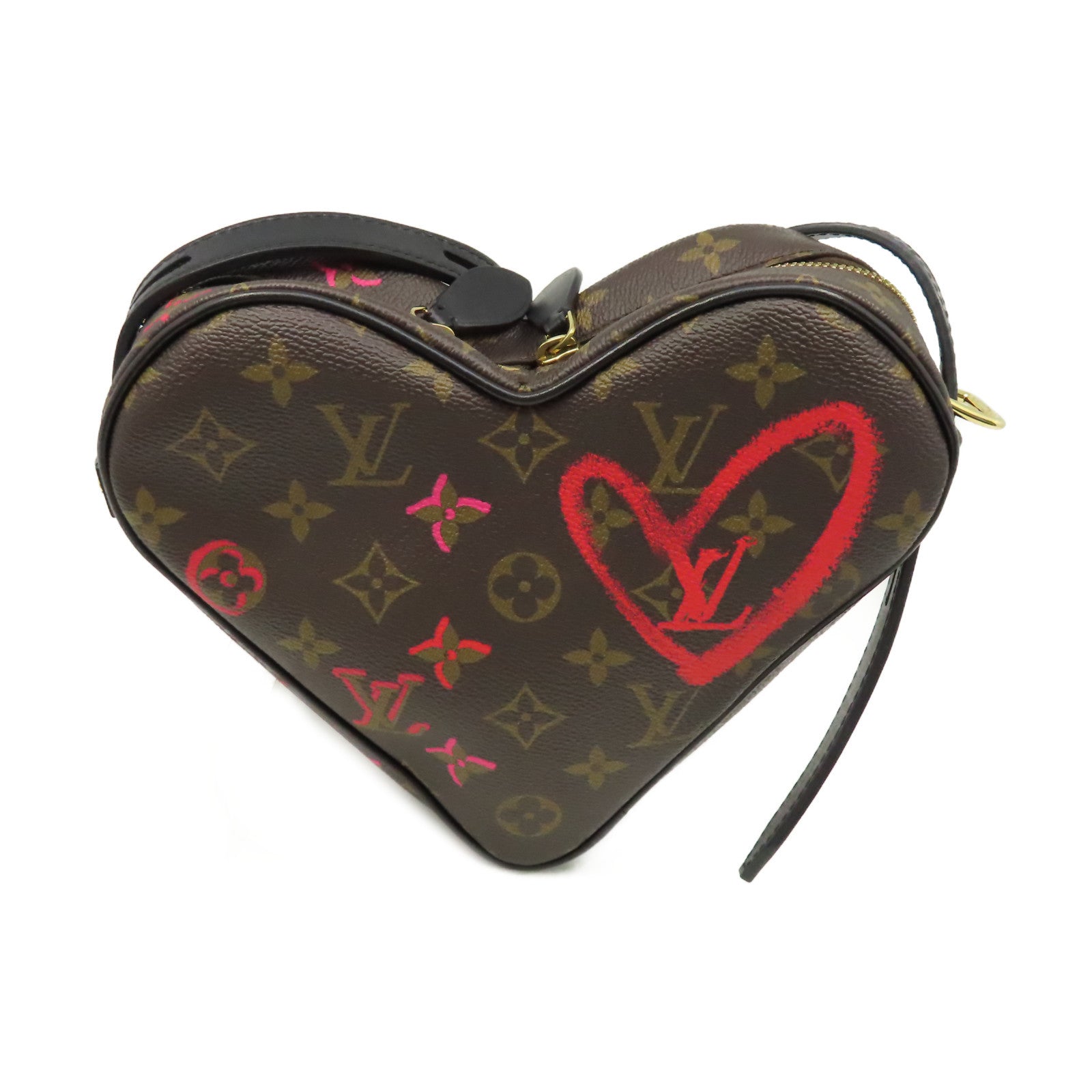 LOUIS VUITTON Monogram Game On Coeur Shoulder Bag肩背袋啡色