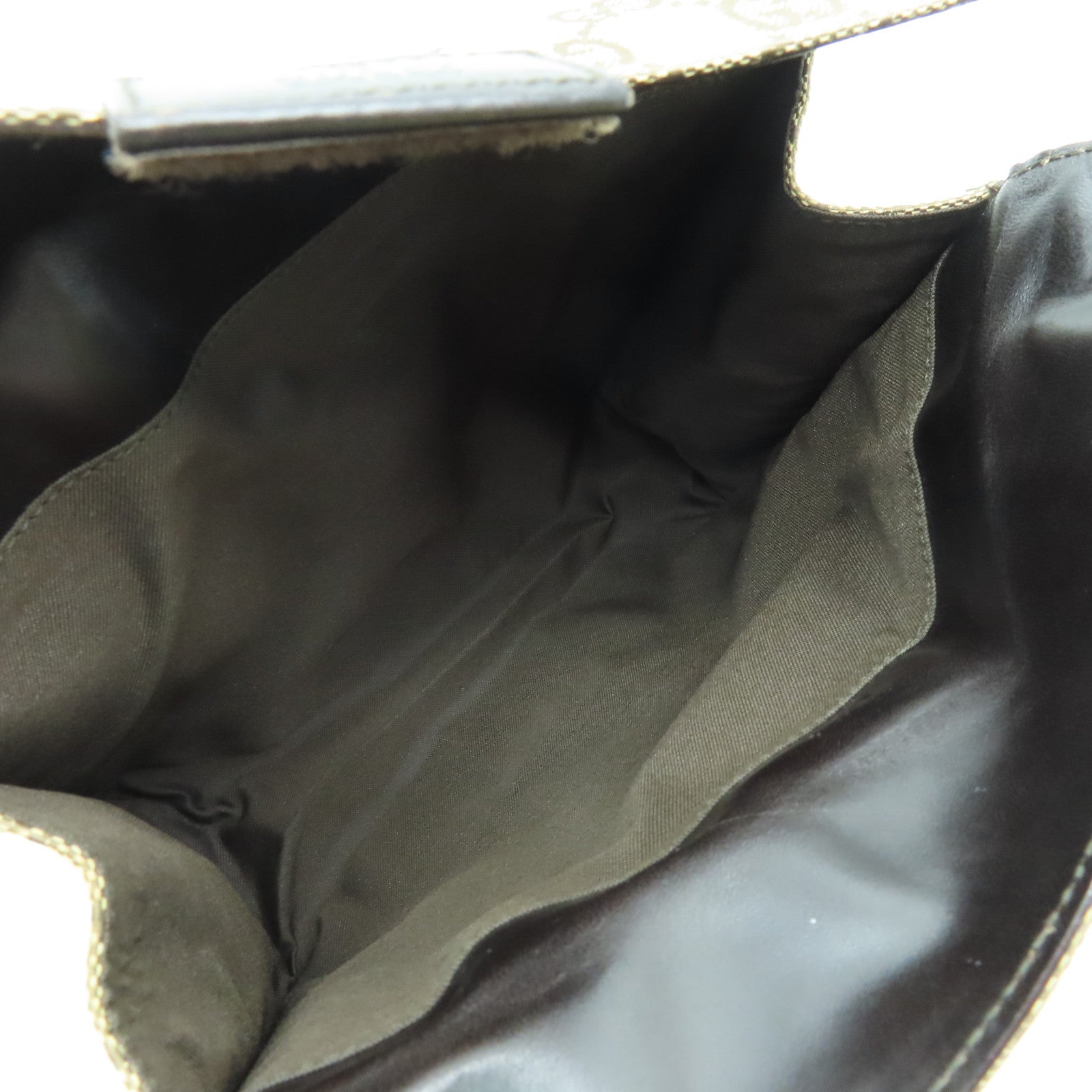 GUCCI Canvas Pouch Clutch Brown