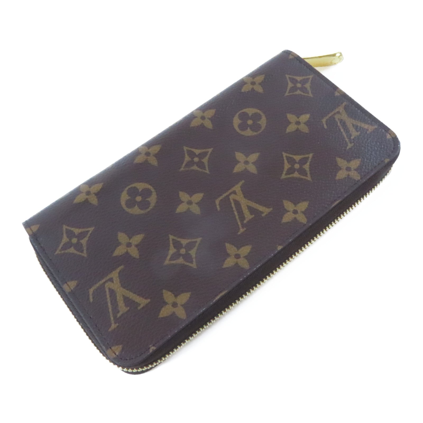 LOUIS VUITTON Monogram Zippy Wallet金扣長錢包啡色