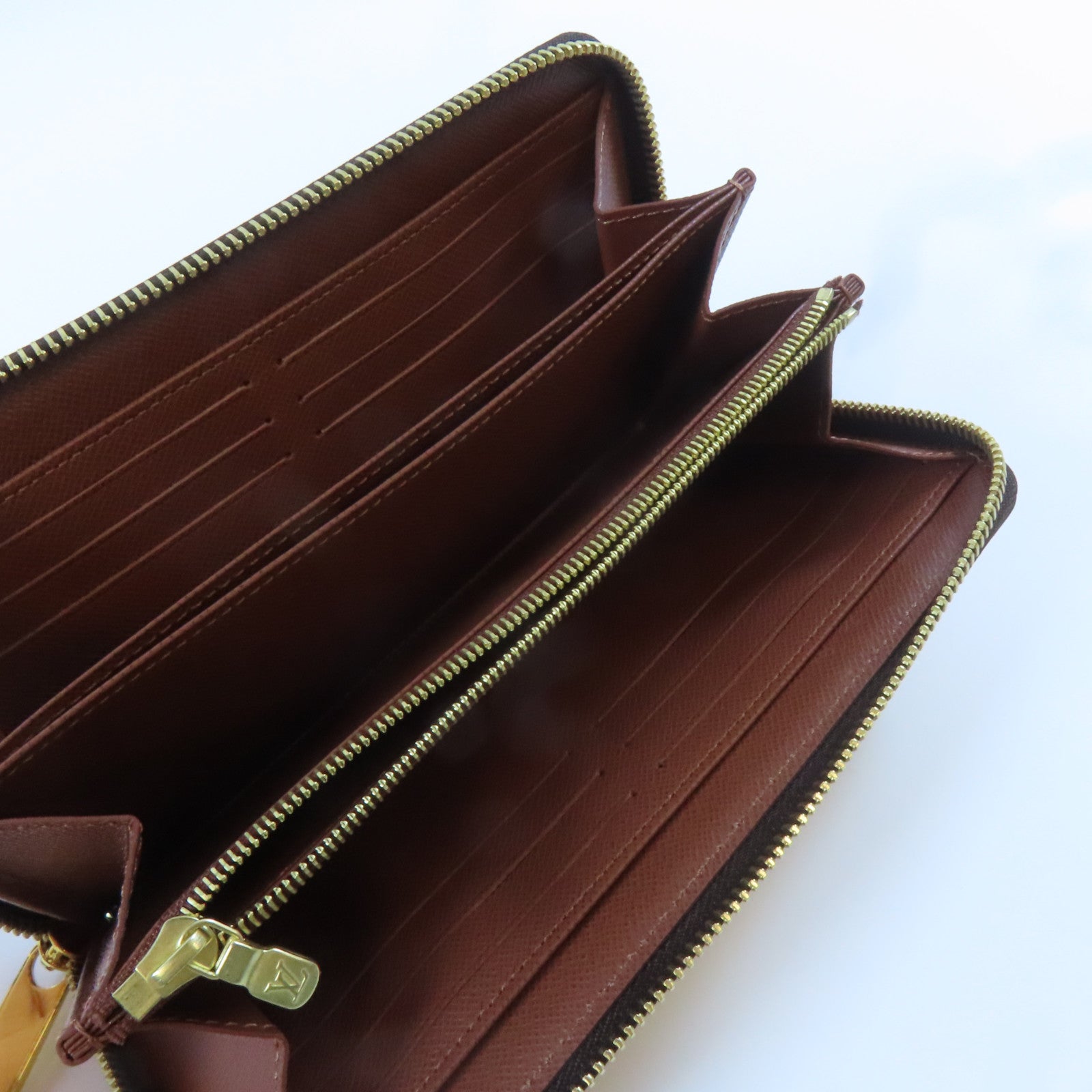 LOUIS VUITTON Monogram Zippy Wallet金扣長錢包啡色